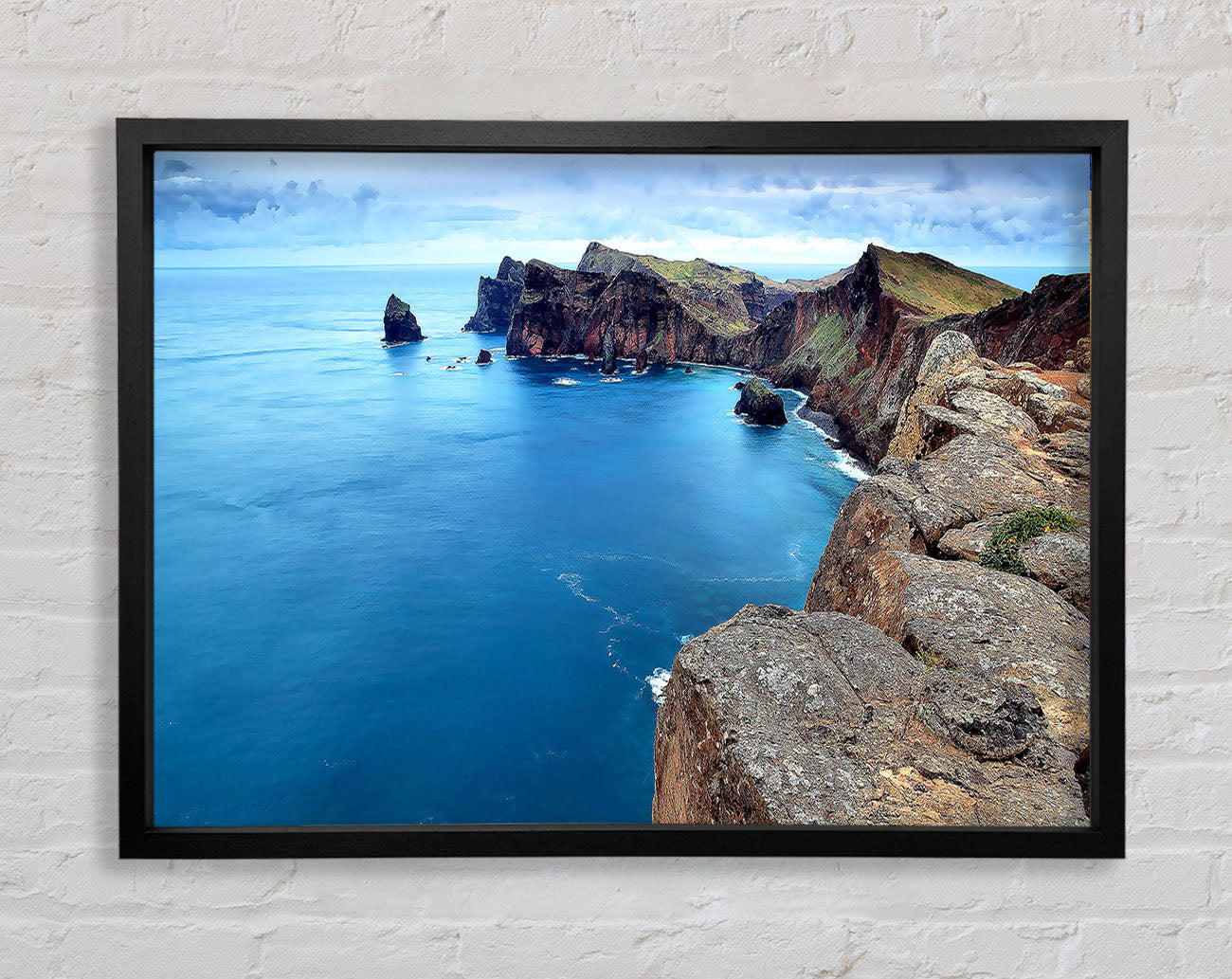 Coast Panoramic View Framed Wall Art