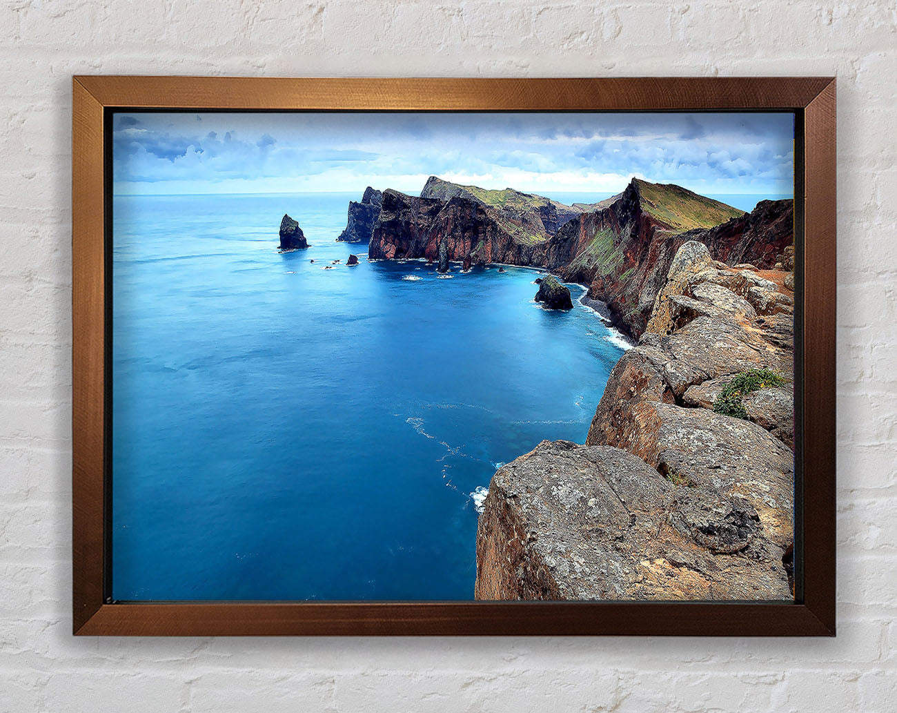 Coast Panoramic View Framed Wall Art