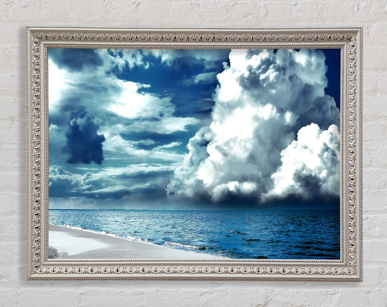 Cloudy Sky Seaside Framed Wall Art