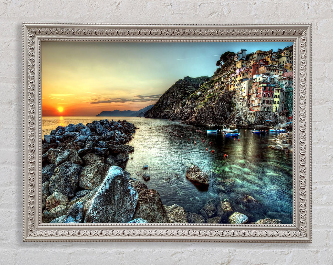 Coastal City Ocean Framed Wall Art