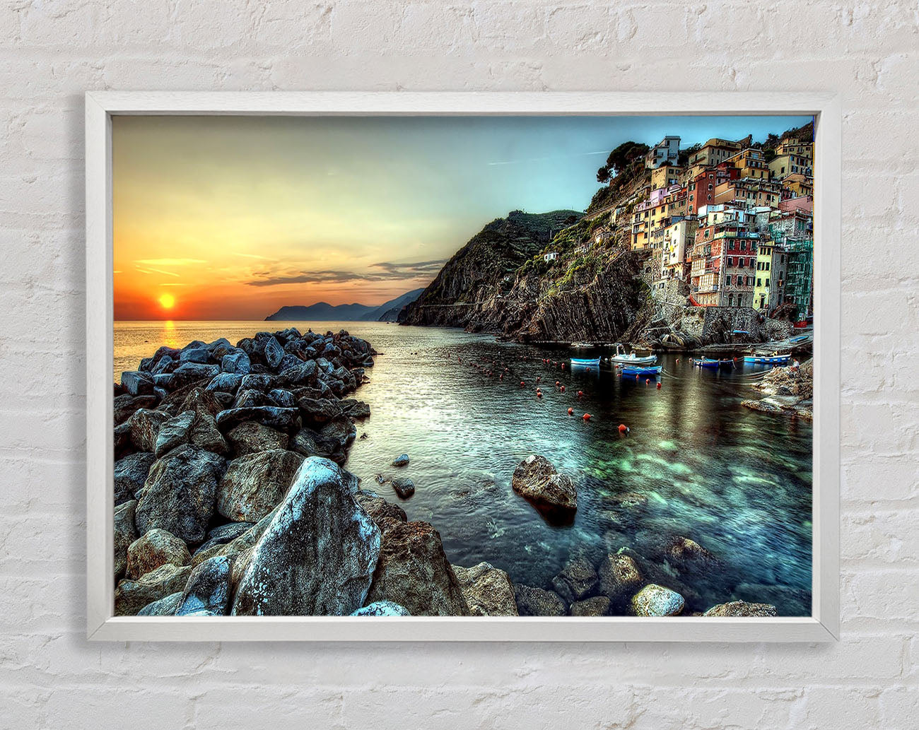 Coastal City Ocean Framed Wall Art