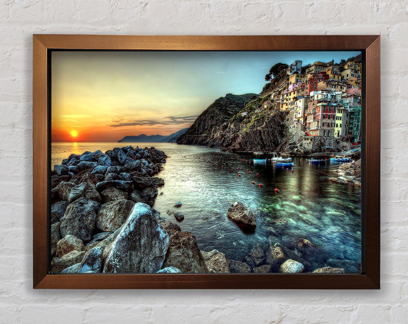 Coastal City Ocean Framed Wall Art