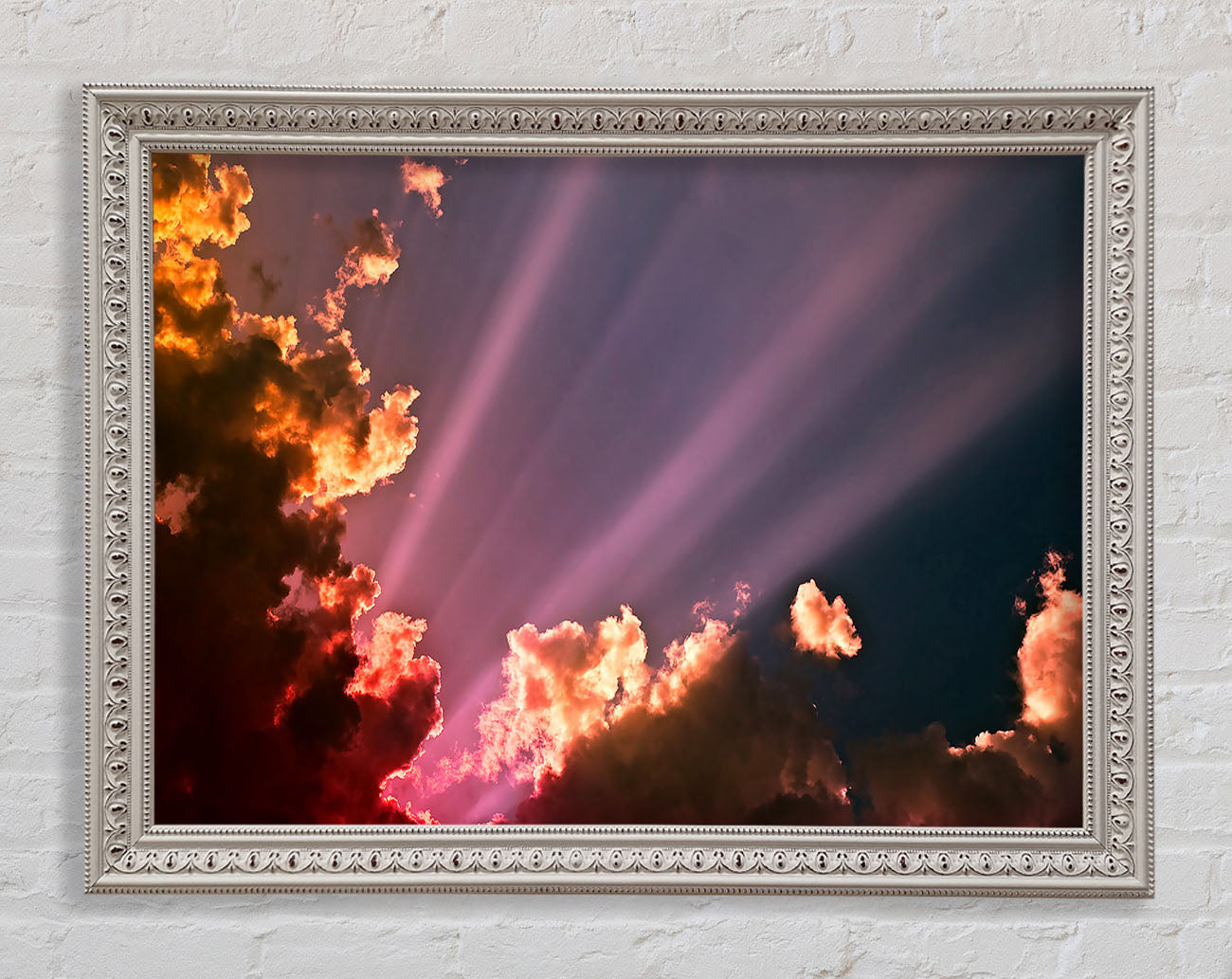 Colourful Clouds Above The Ocean Framed Wall Art