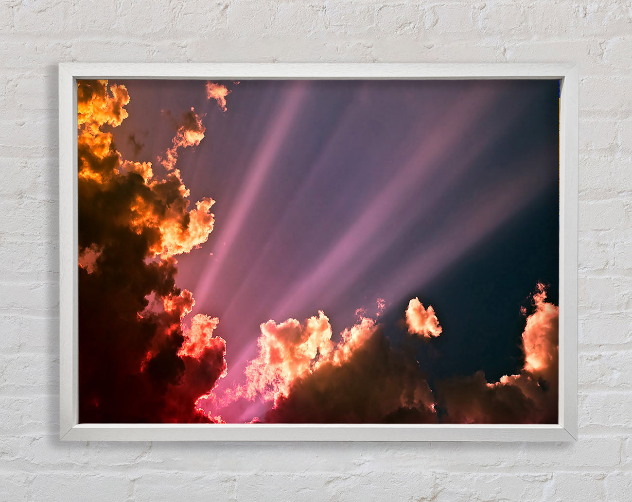 Colourful Clouds Above The Ocean Framed Wall Art