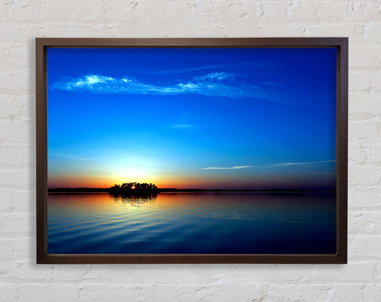 Blue Sunset Framed Wall Art