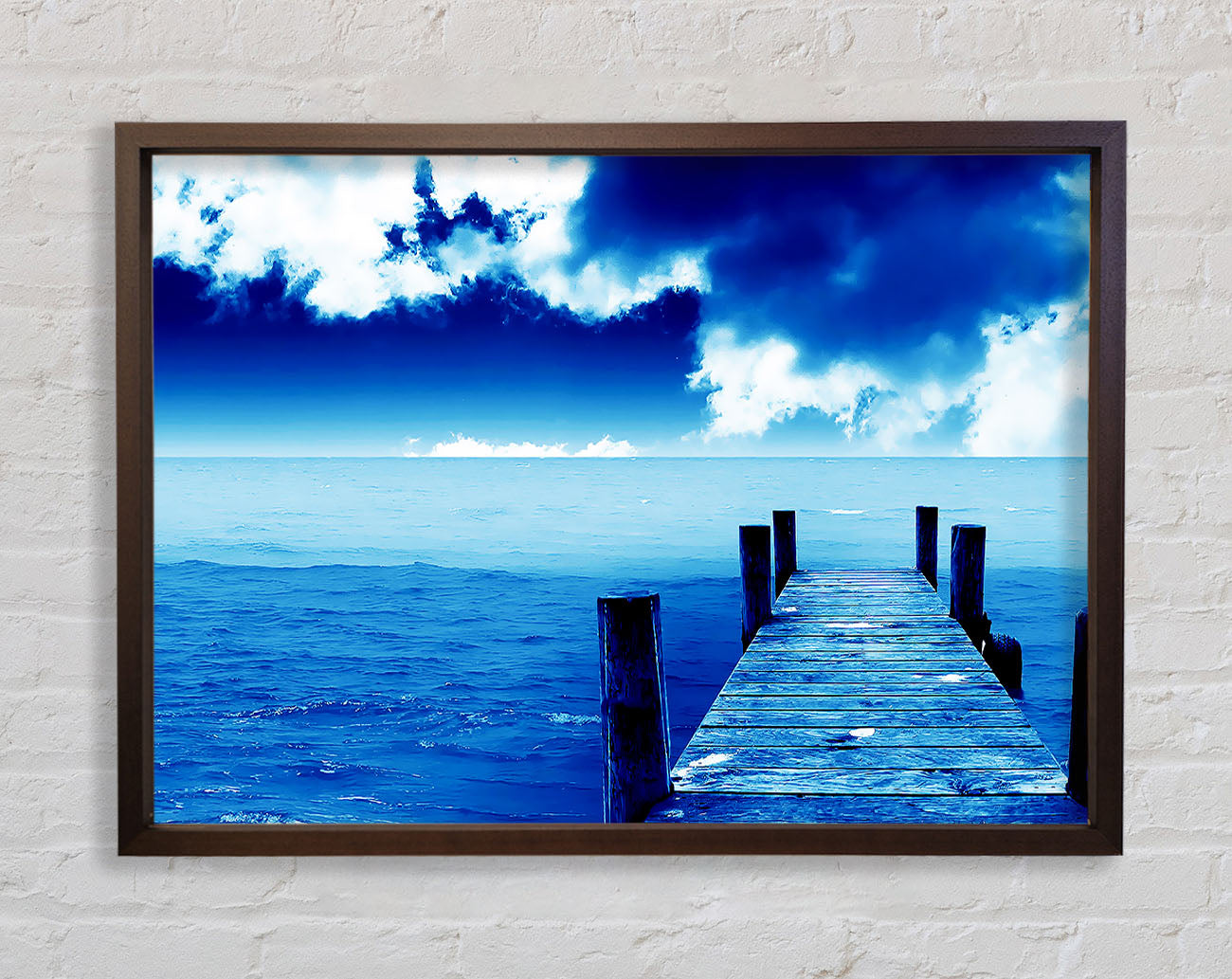 Boardwalk Ocean Blues Framed Wall Art