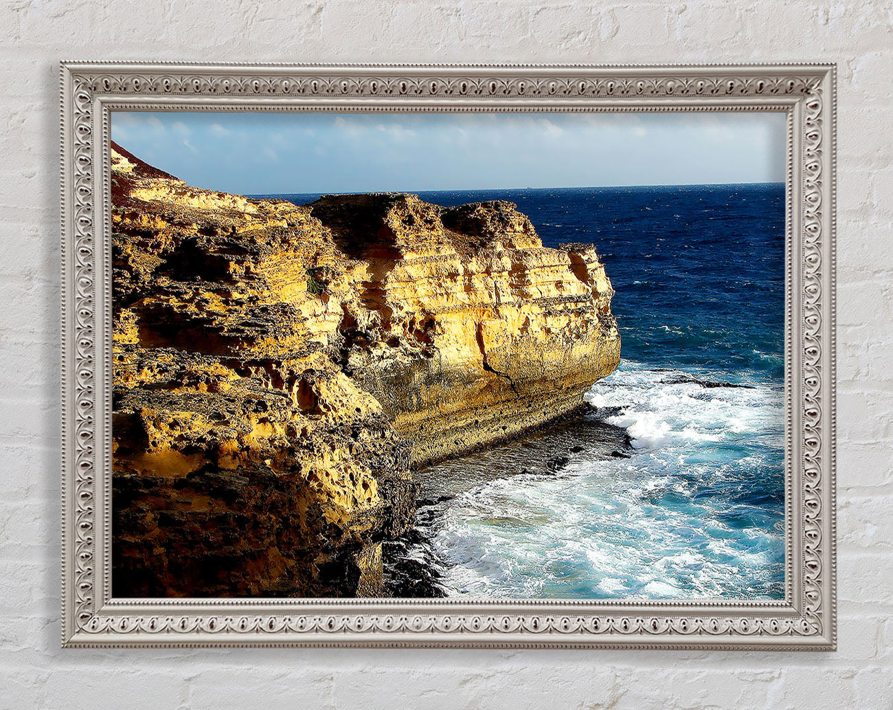 Cliff Face Ocean Framed Wall Art