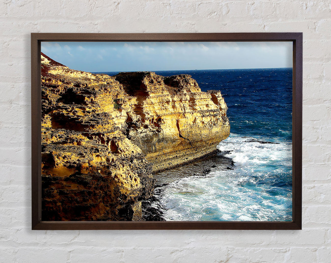 Cliff Face Ocean Framed Wall Art