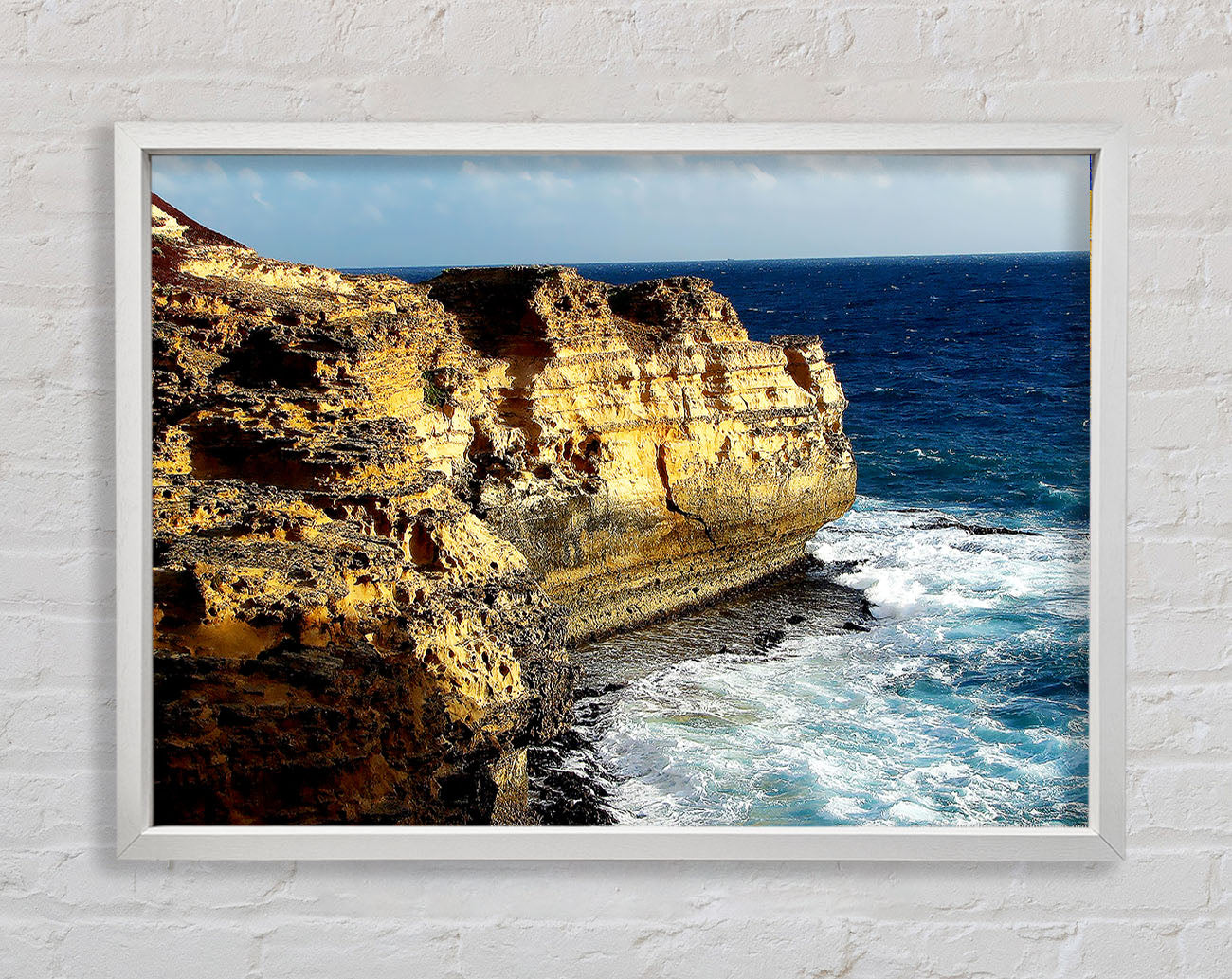 Cliff Face Ocean Framed Wall Art