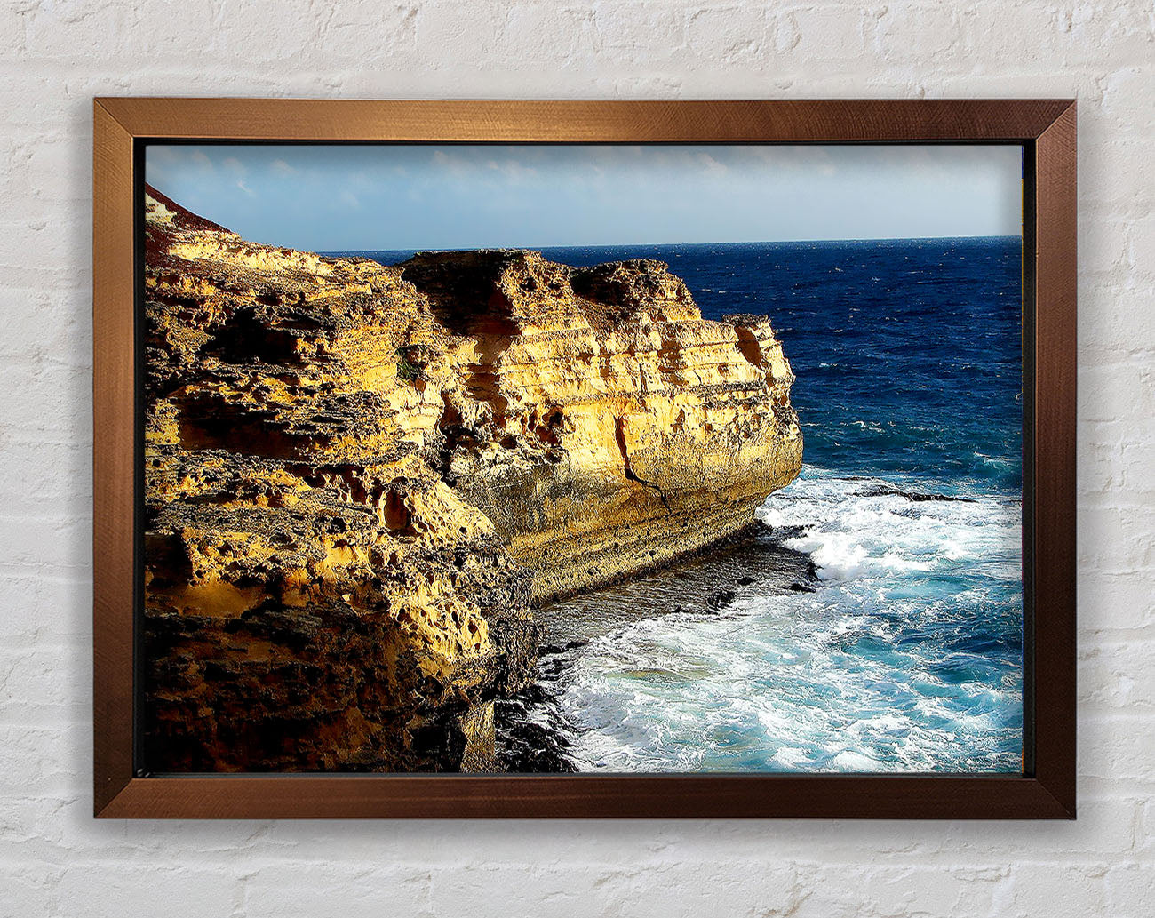 Cliff Face Ocean Framed Wall Art