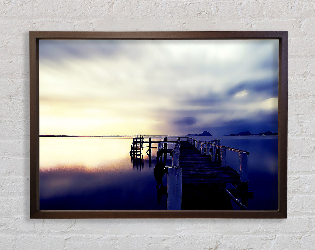 Calm Ocean Pier Framed Wall Art