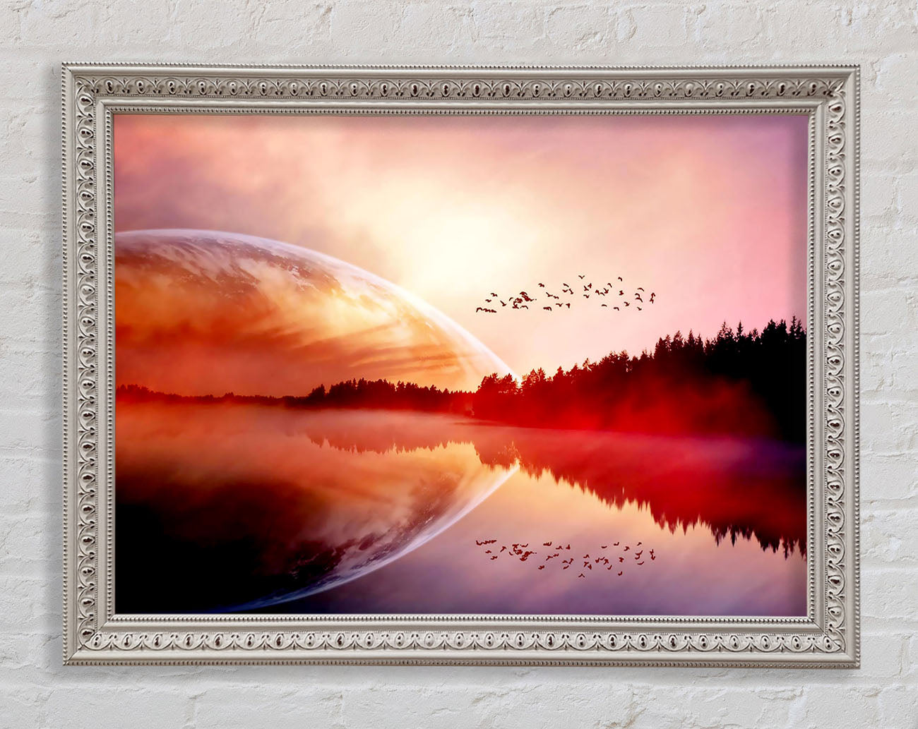Amazing Sunrise Lake Framed Wall Art