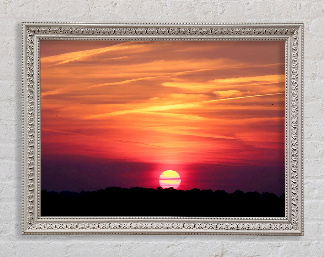 Clouds Across The Setting Sun Framed Wall Art