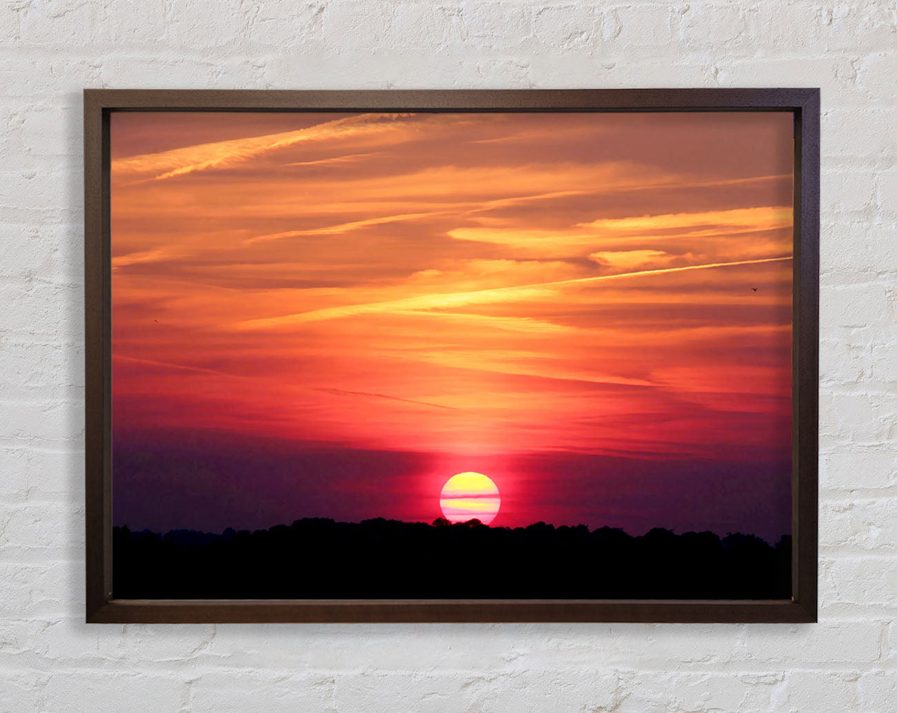 Clouds Across The Setting Sun Framed Wall Art