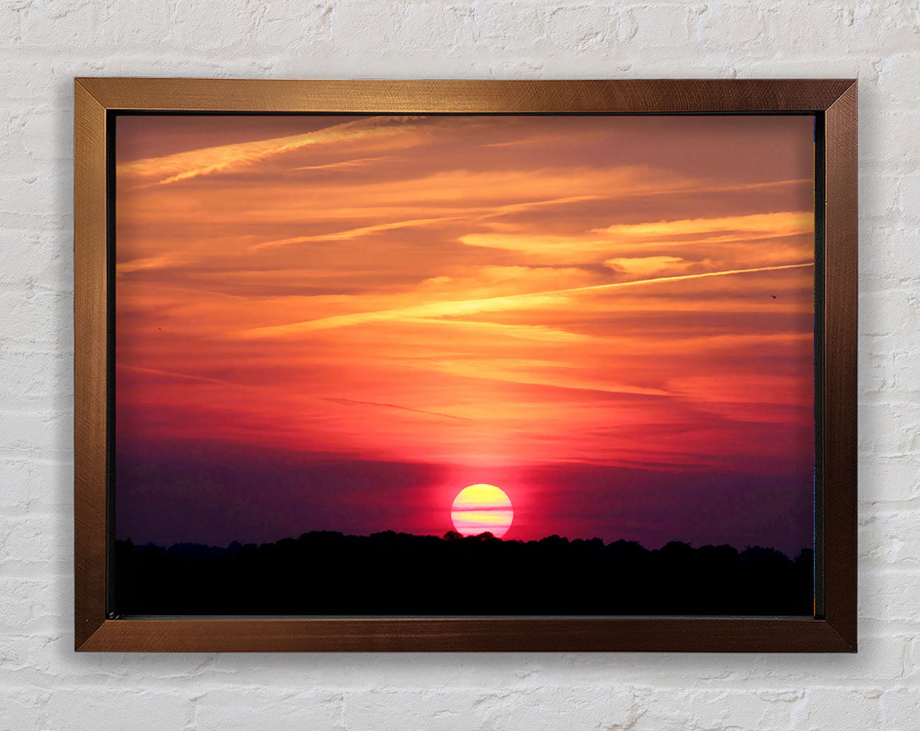 Clouds Across The Setting Sun Framed Wall Art