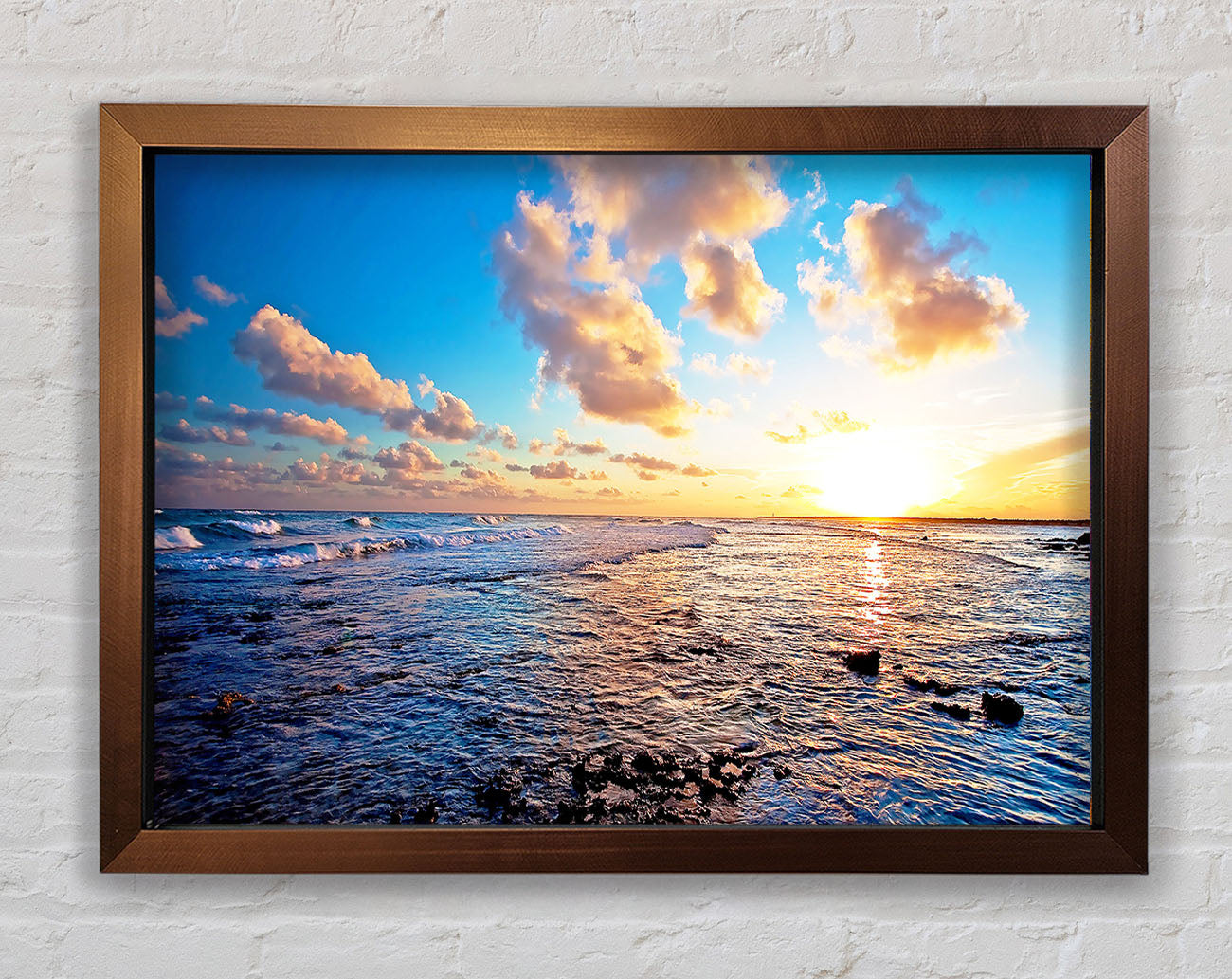Clouds In The Sunset Sky Framed Wall Art