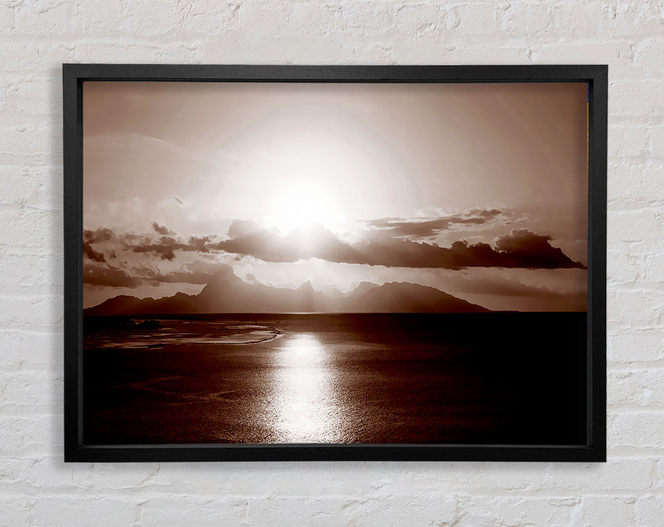 Chocolate Ocean Reflections Framed Wall Art