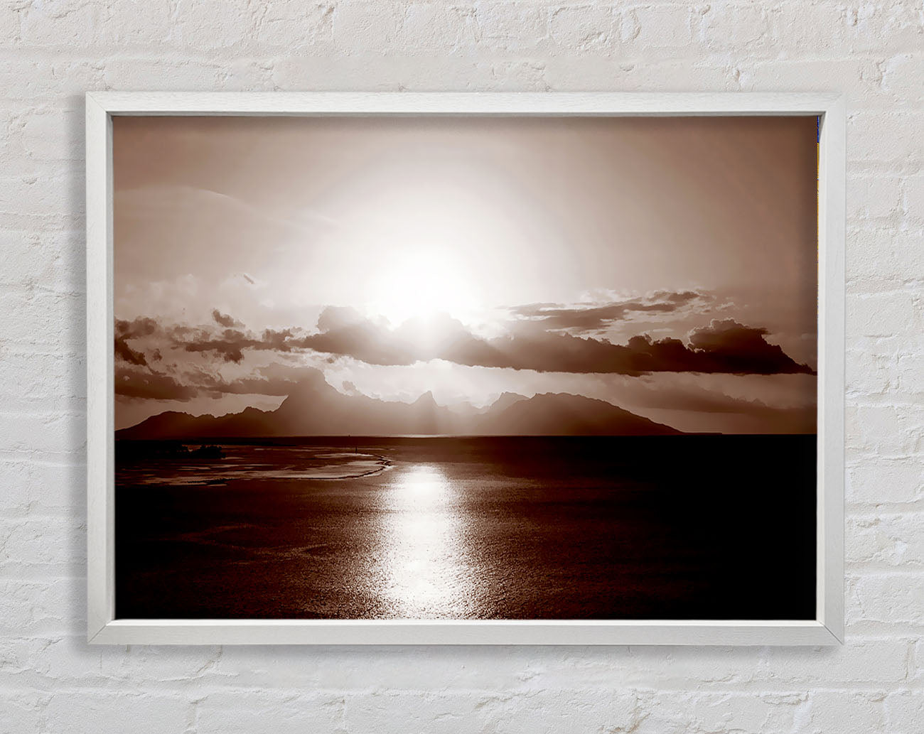 Chocolate Ocean Reflections Framed Wall Art