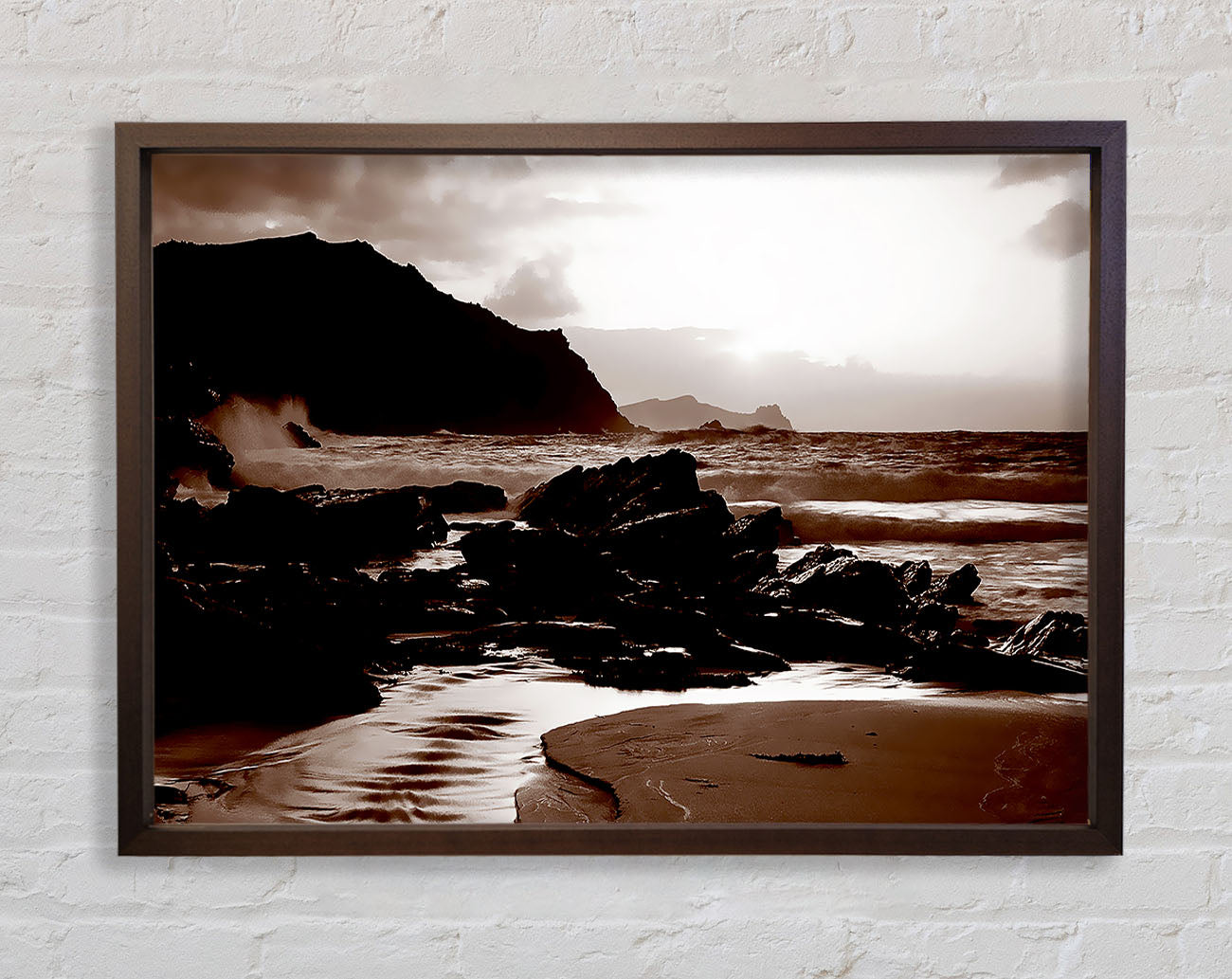 Chocolate Path To The Ocean Framed Wall Art
