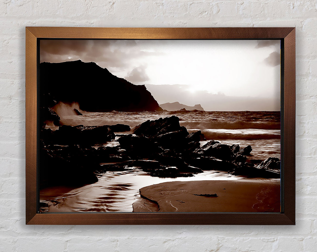 Chocolate Path To The Ocean Framed Wall Art