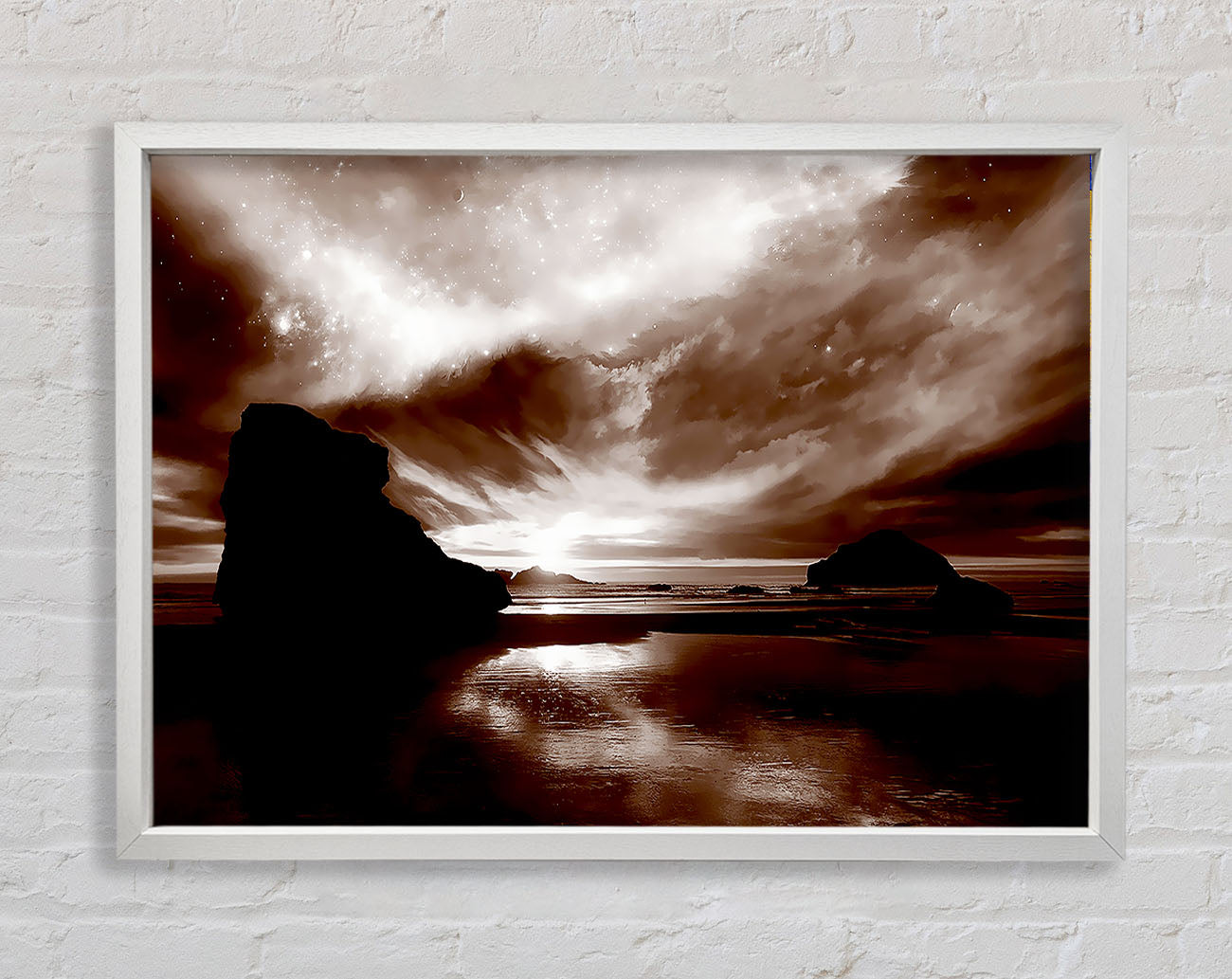 Chocolate Storm Skys Framed Wall Art