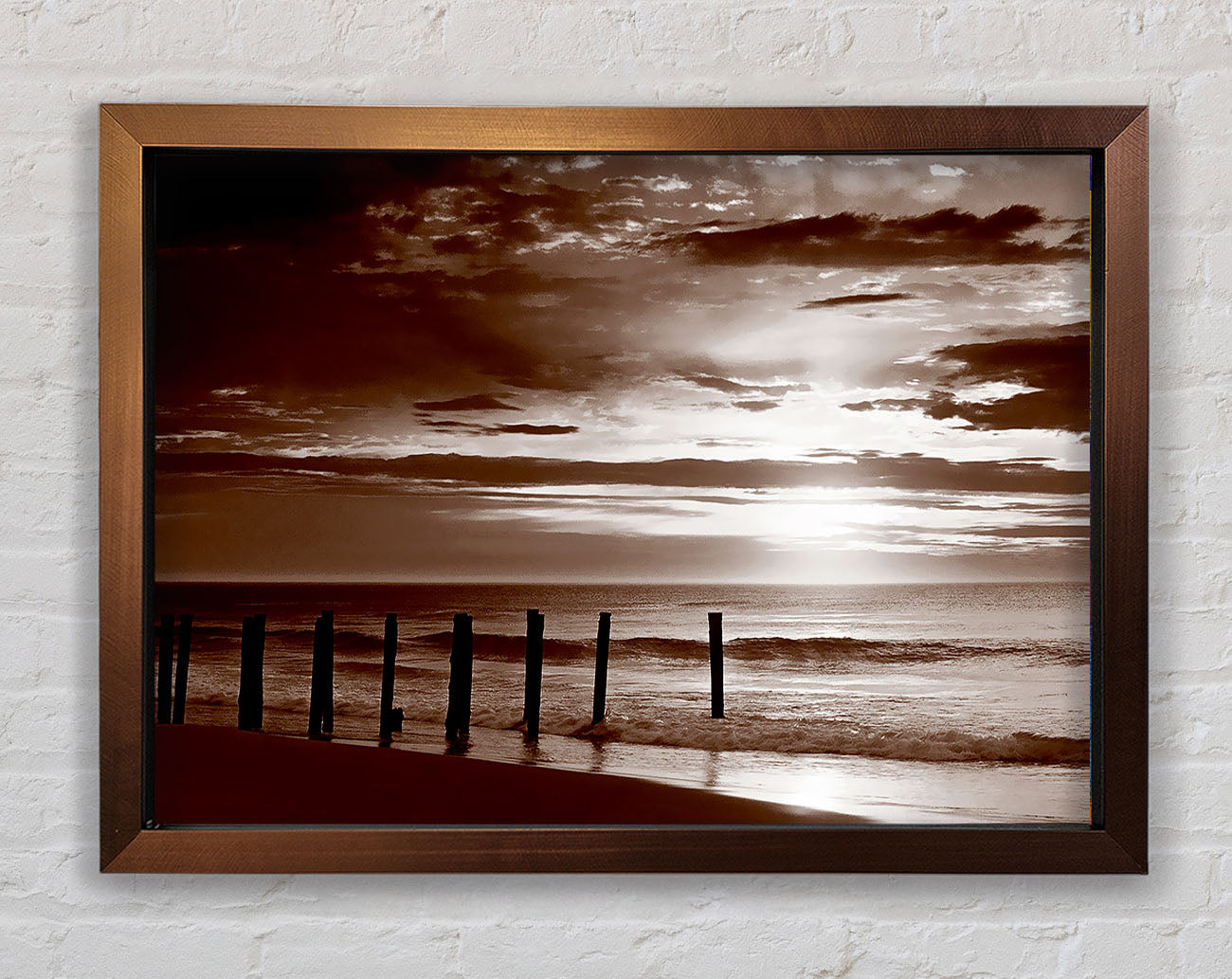 Chocolate Ocean Walk Framed Wall Art