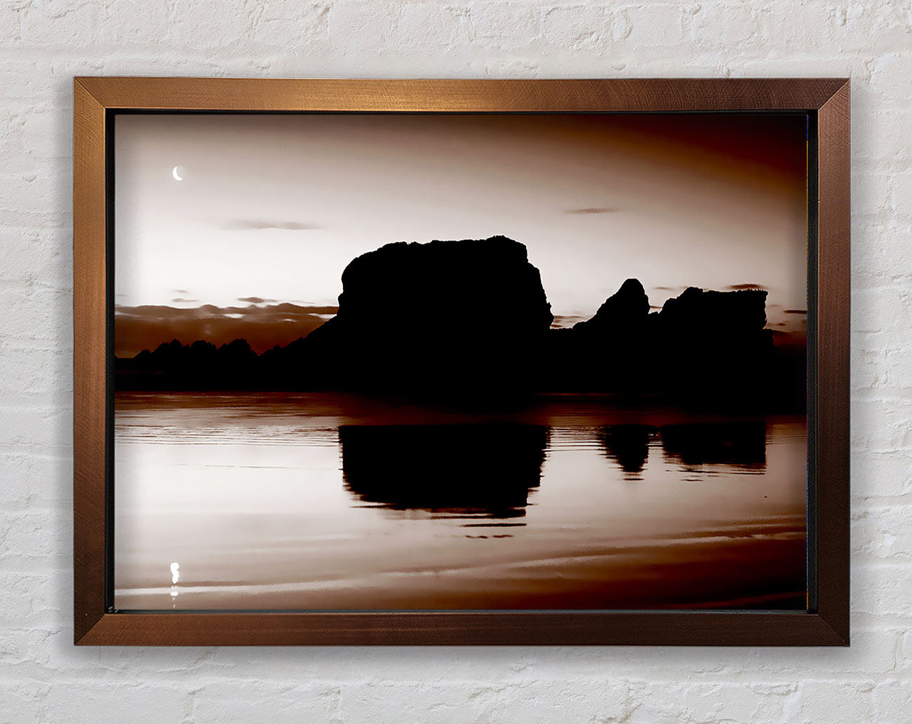 Chocolate Moon Reflection Framed Wall Art