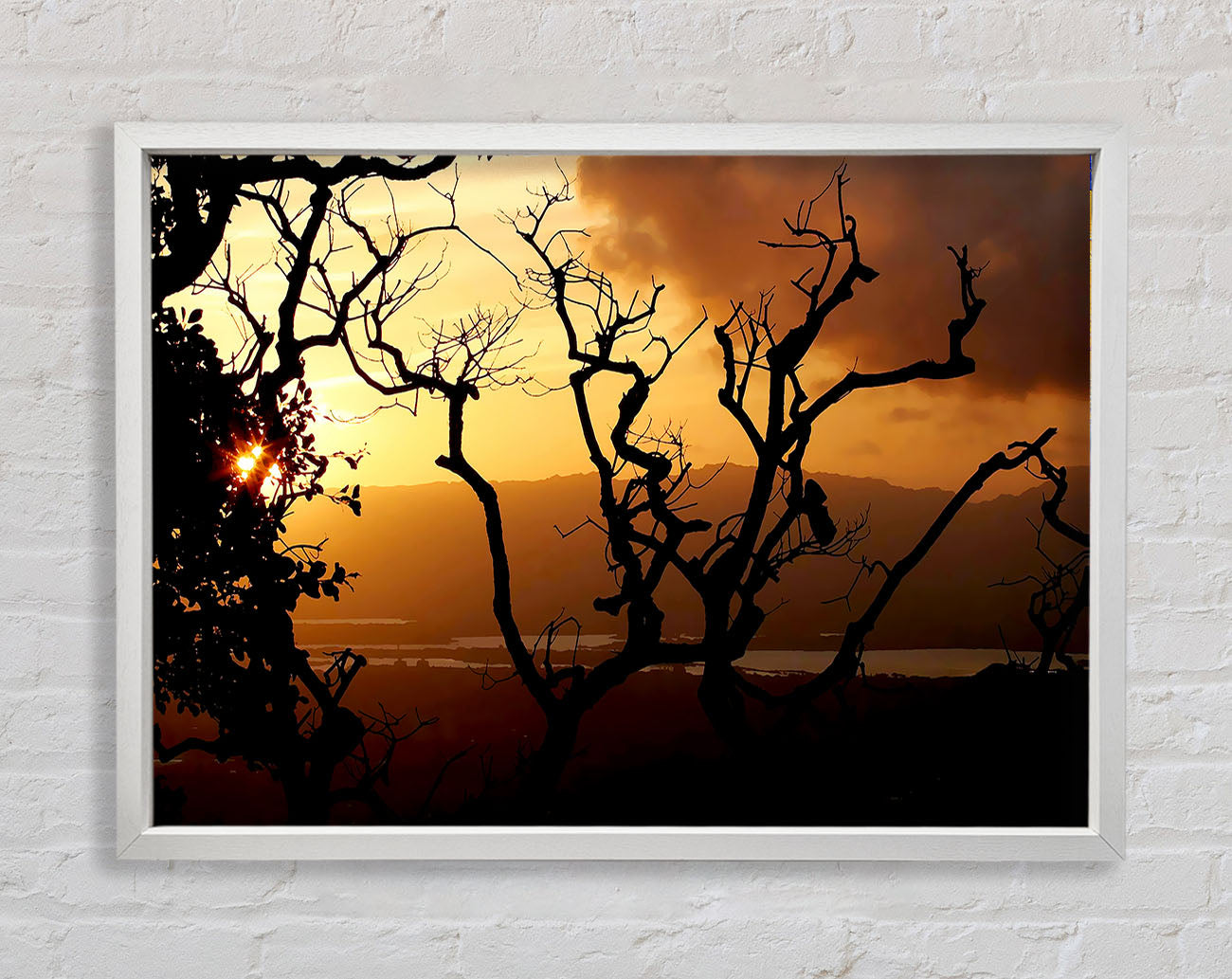 Caramel Tree Morning Framed Wall Art