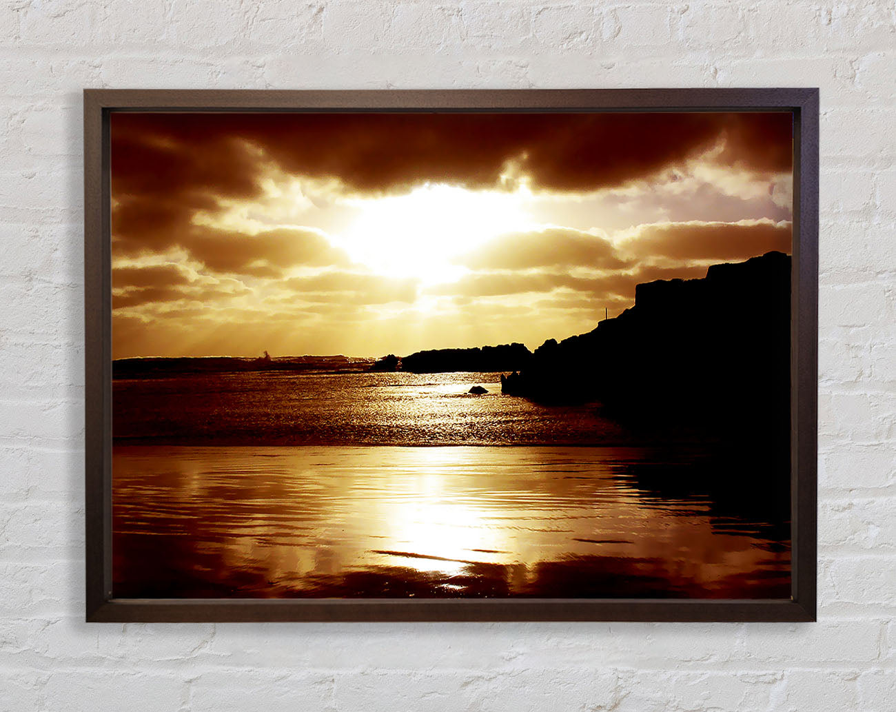 Chocolate Sunset Reflections Framed Wall Art