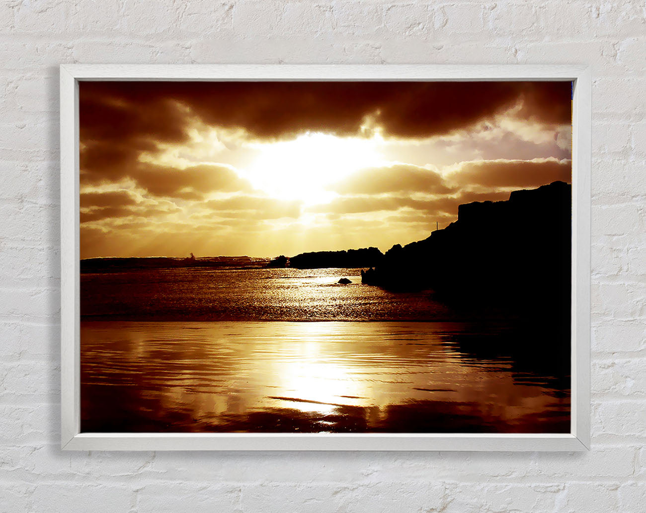 Chocolate Sunset Reflections Framed Wall Art
