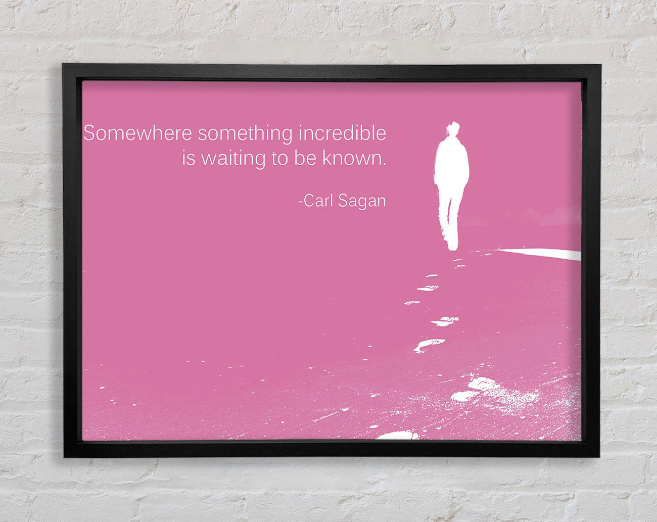 Carl Sagan Somewhere Something Pink Framed Wall Art