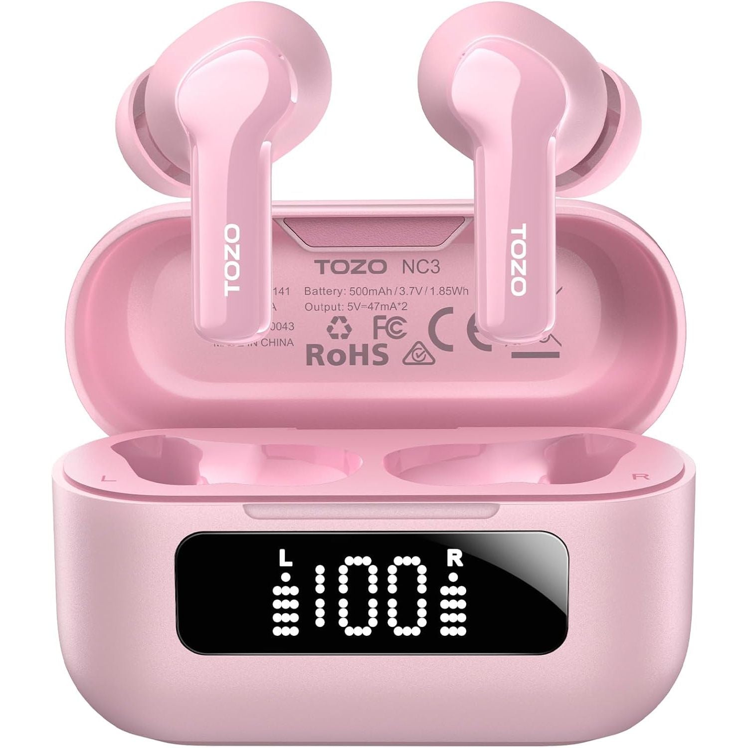 Hybrid Active Noise Cancelling Wireless Earbuds 55H Playtime IPX8 TOZO NC3