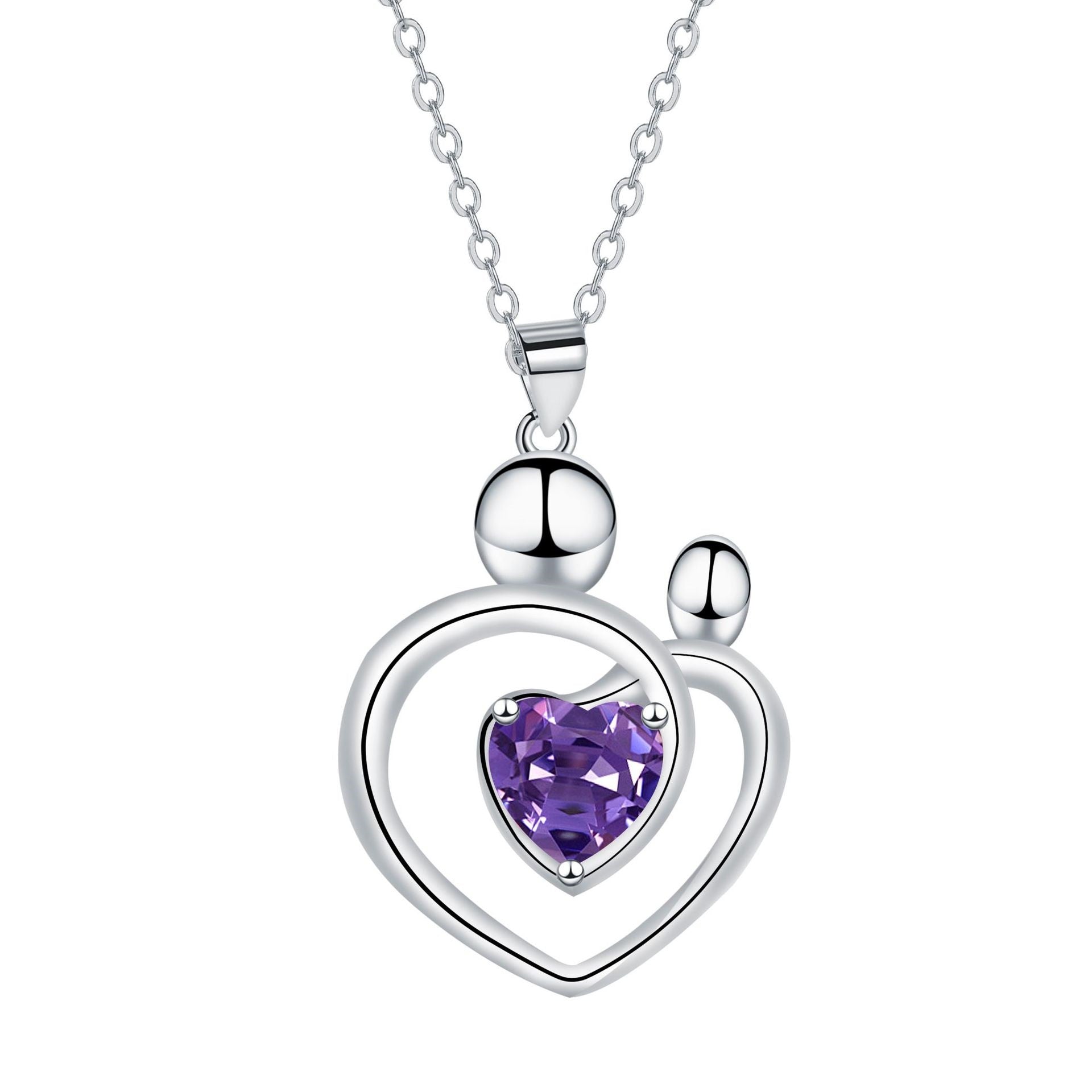 Mother's Day Gift Mother And Child Necklace Clavicle Chain High Sense