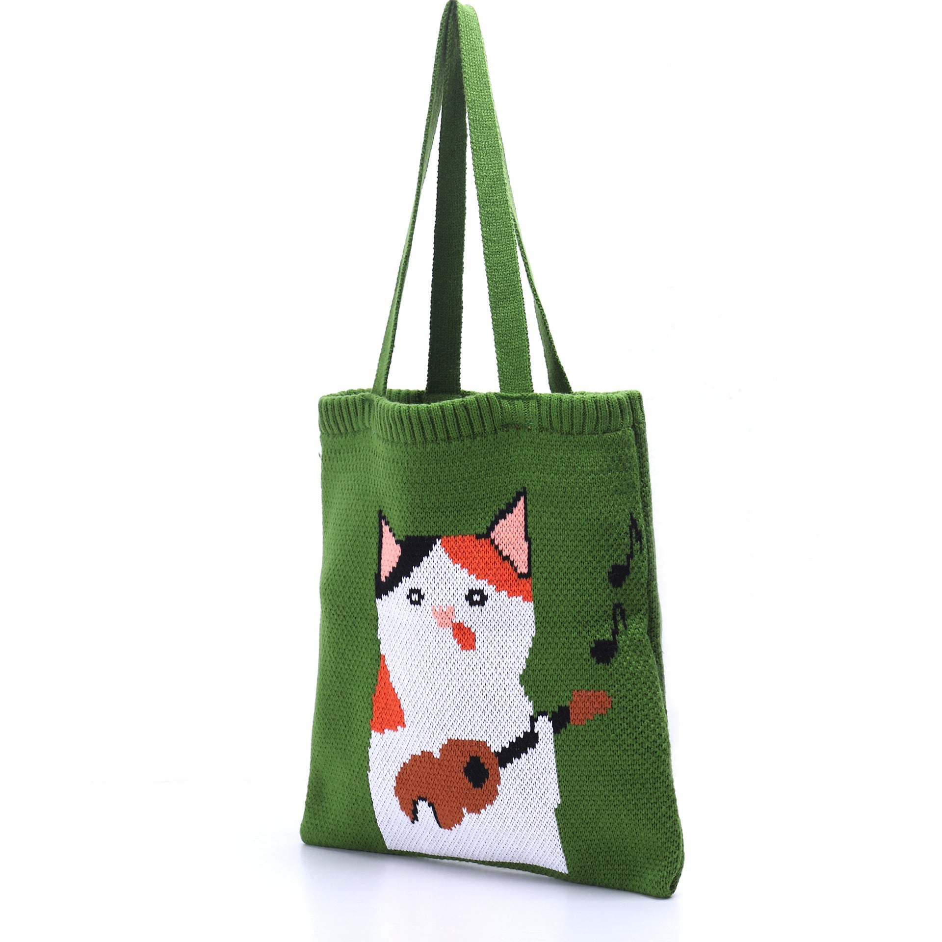 Women's Fashion Casual Cartoon Woven Hand Shopping Bag