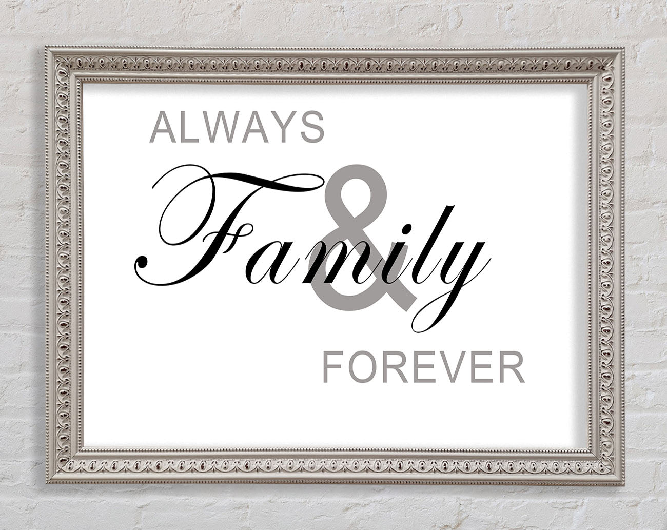 Always And Forever White Framed Wall Art