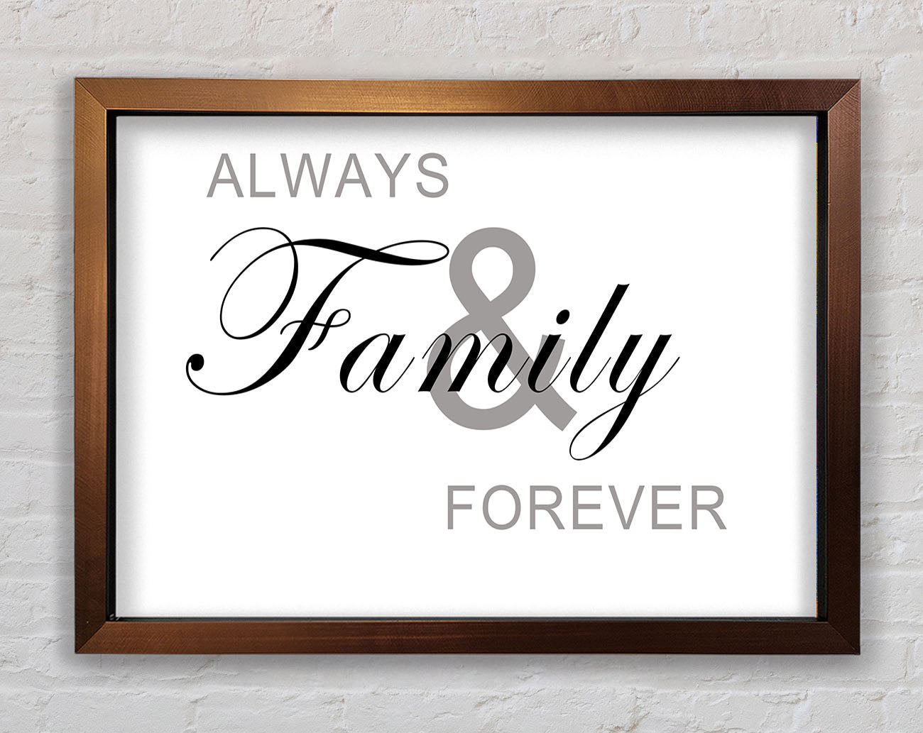 Always And Forever White Framed Wall Art