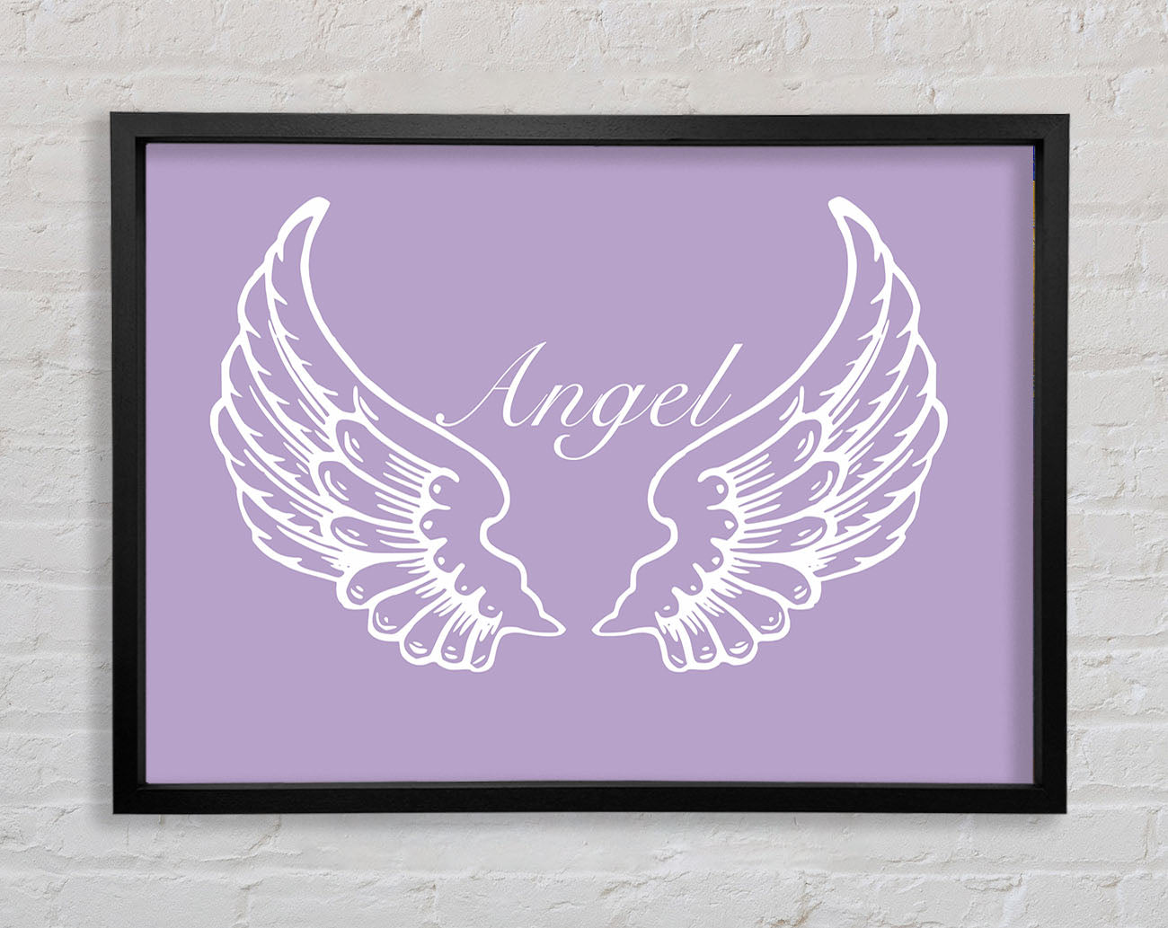 Angel Wings Lilac Framed Wall Art
