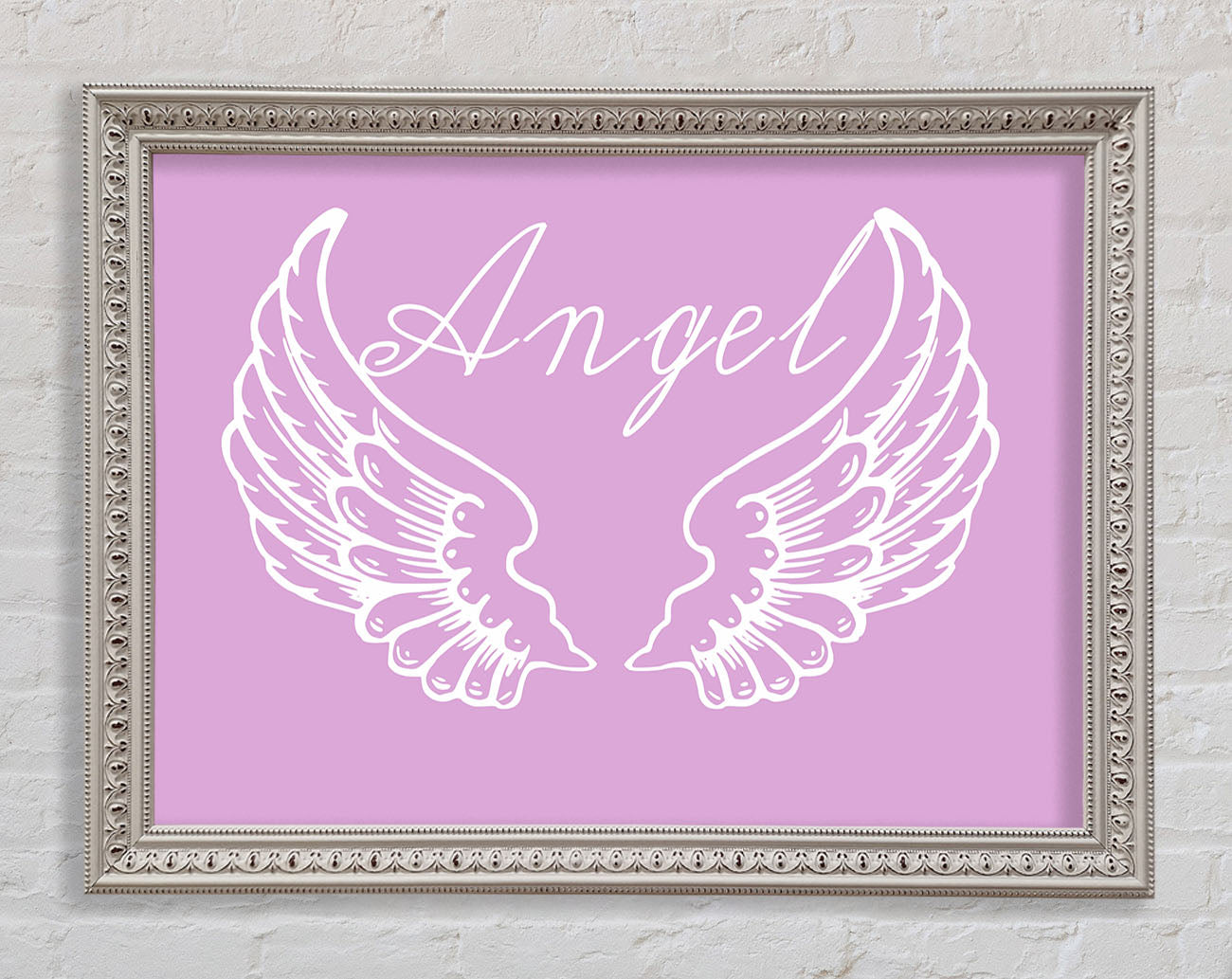 Angel Wings 4 Pink Framed Wall Art