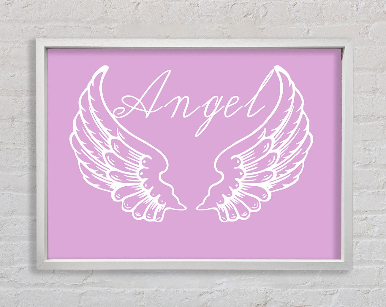 Angel Wings 4 Pink Framed Wall Art