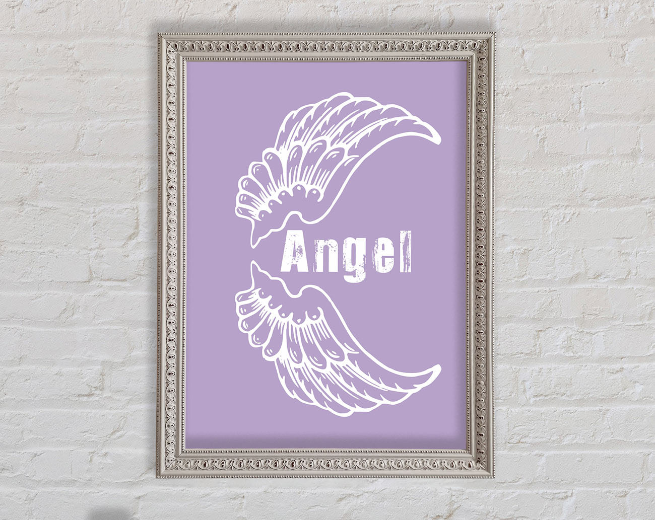 Angel Wings 3 Lilac Framed Wall Art