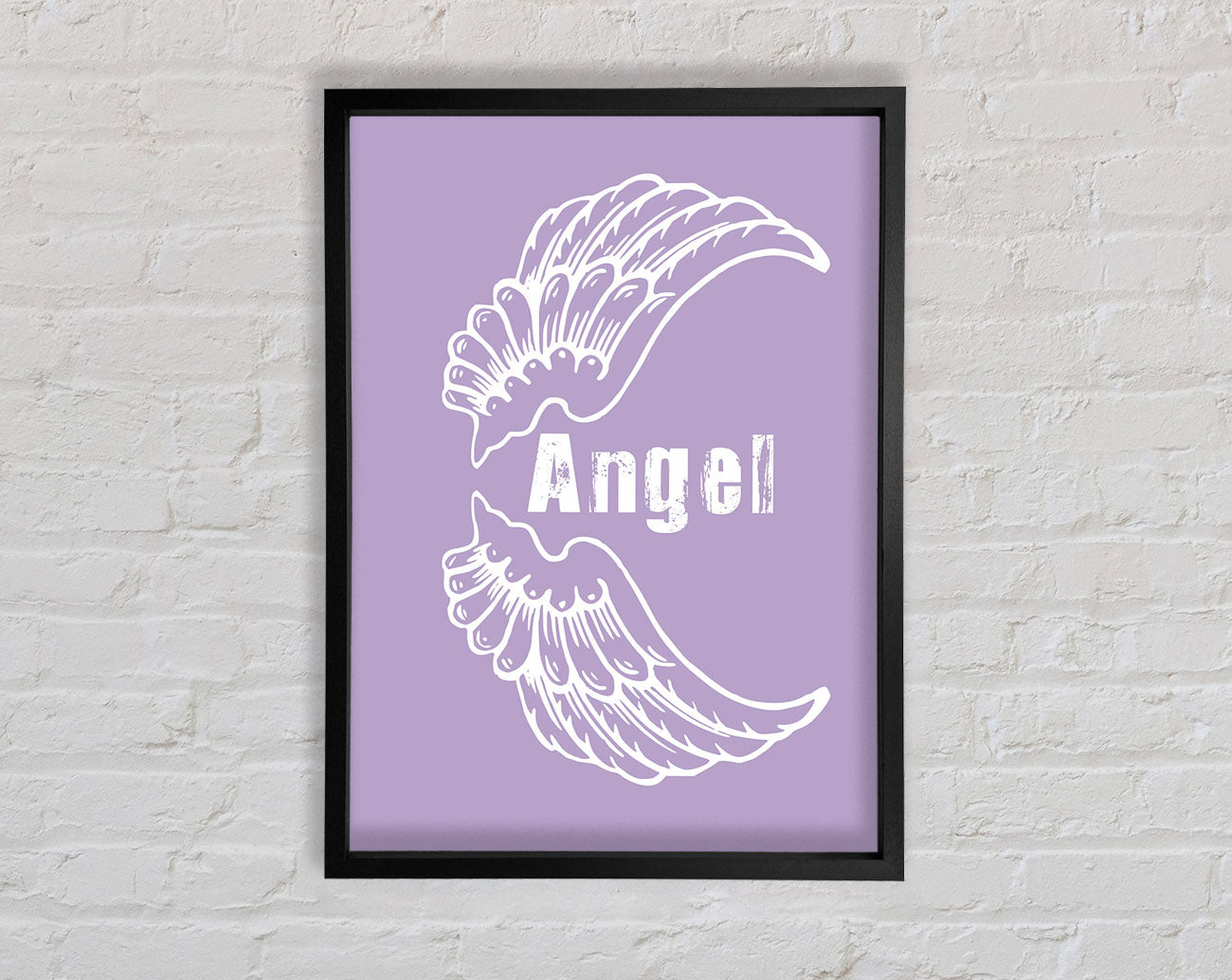 Angel Wings 3 Lilac Framed Wall Art