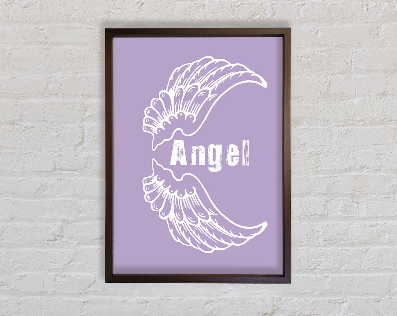 Angel Wings 3 Lilac Framed Wall Art