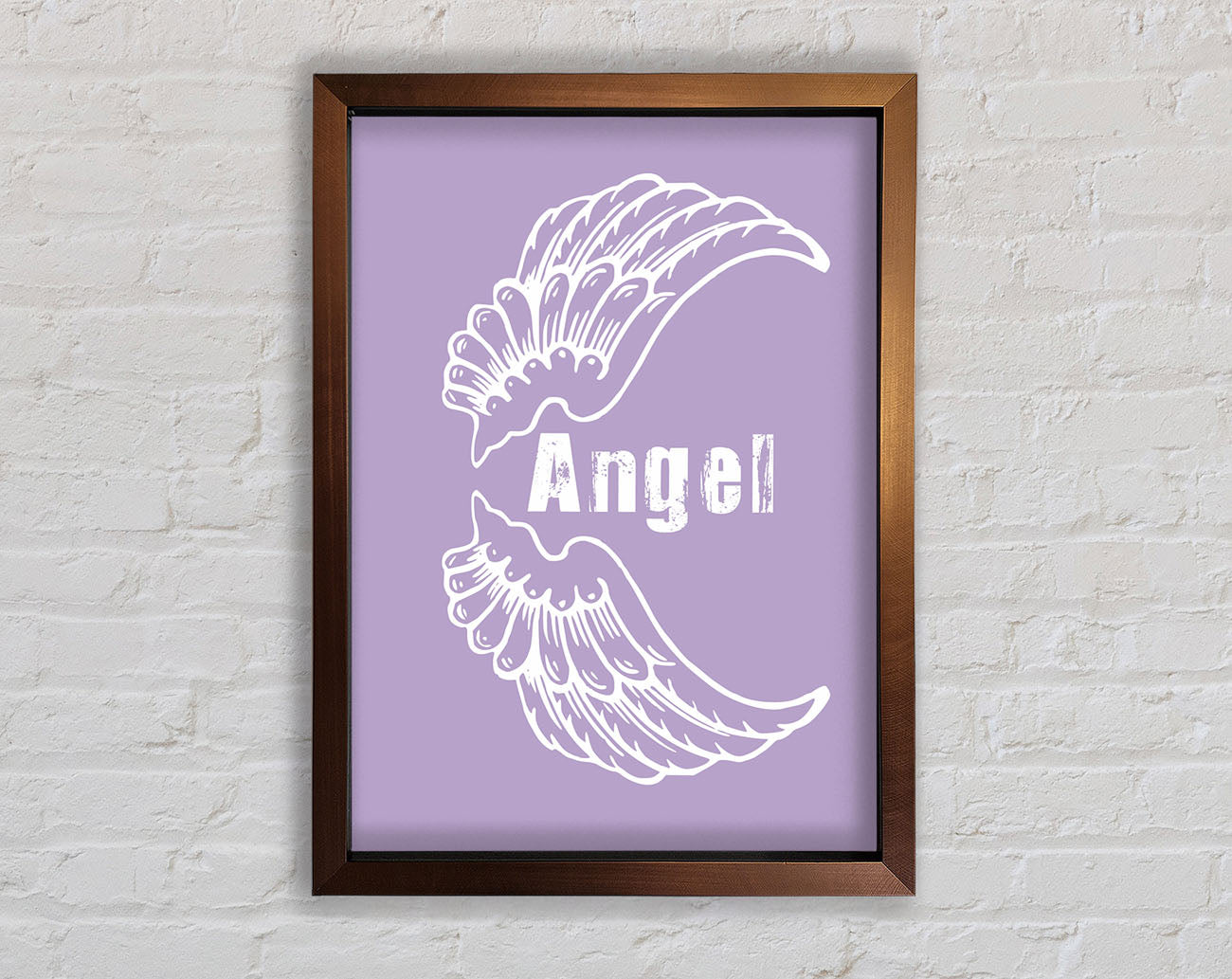 Angel Wings 3 Lilac Framed Wall Art