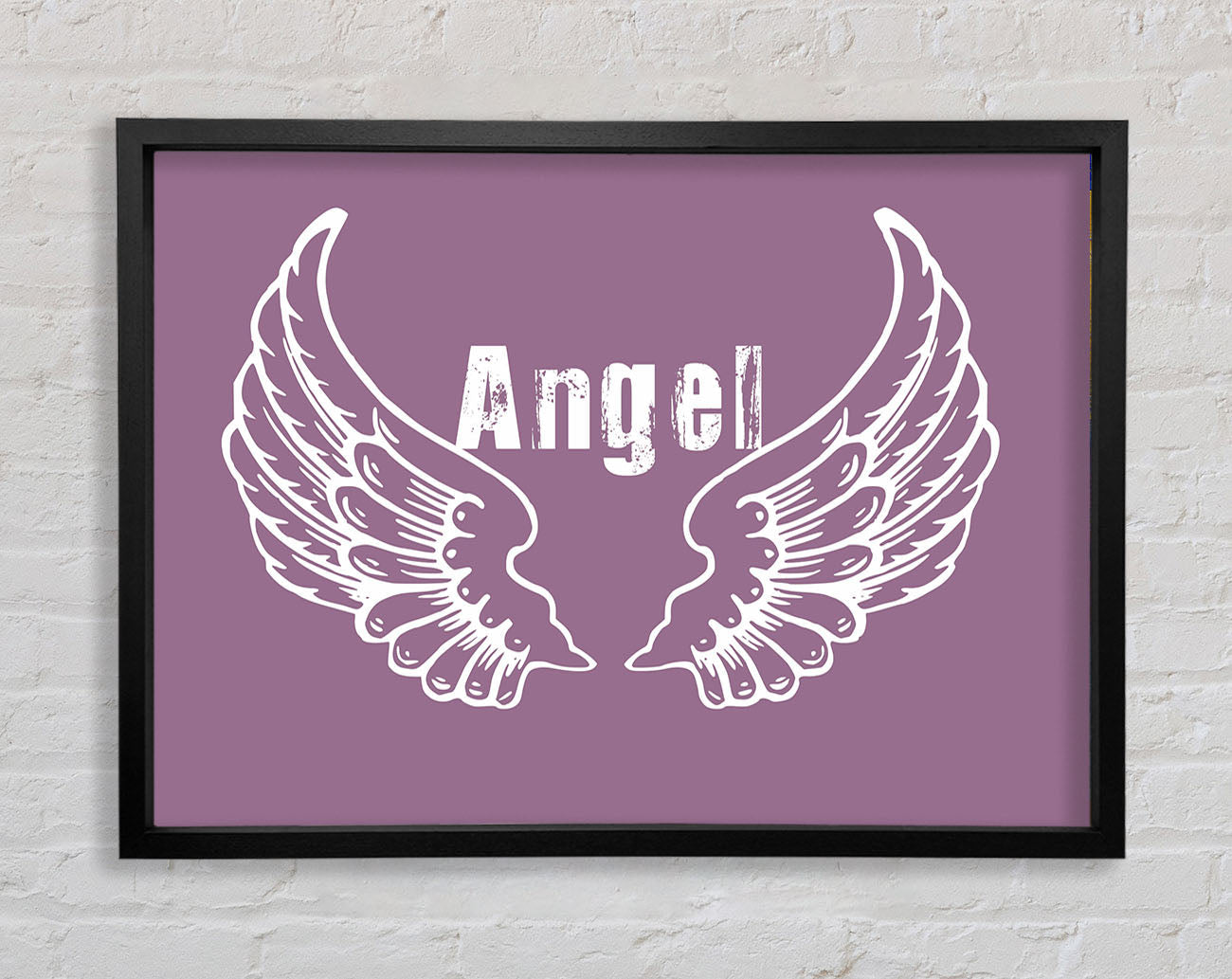 Angel Wings 2 Dusty Pink Framed Wall Art