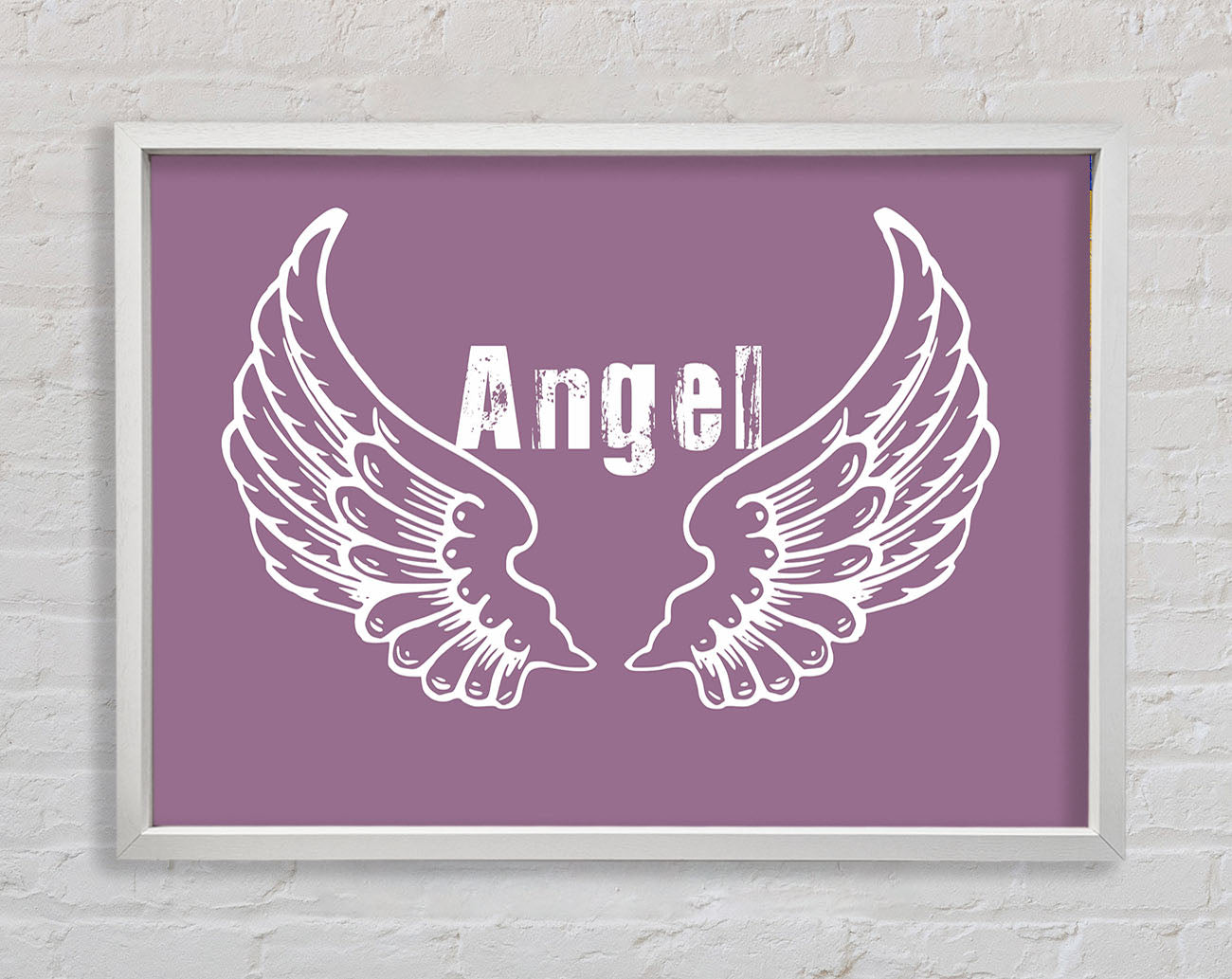 Angel Wings 2 Dusty Pink Framed Wall Art