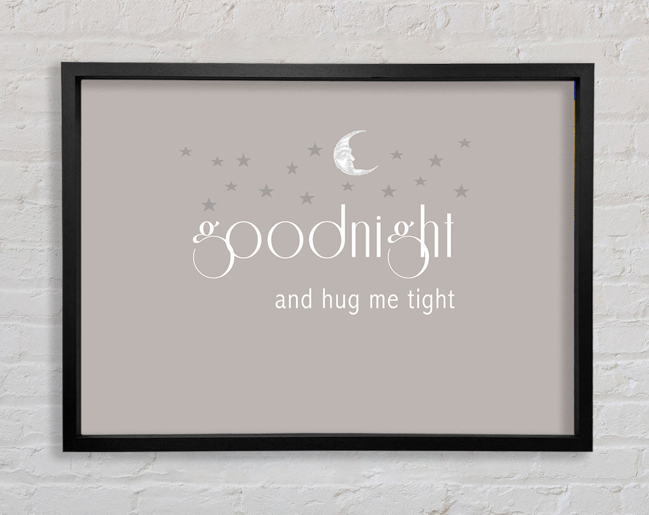 Boys room Quote Good Night And Hug Me Tight Beige Framed Wall Art
