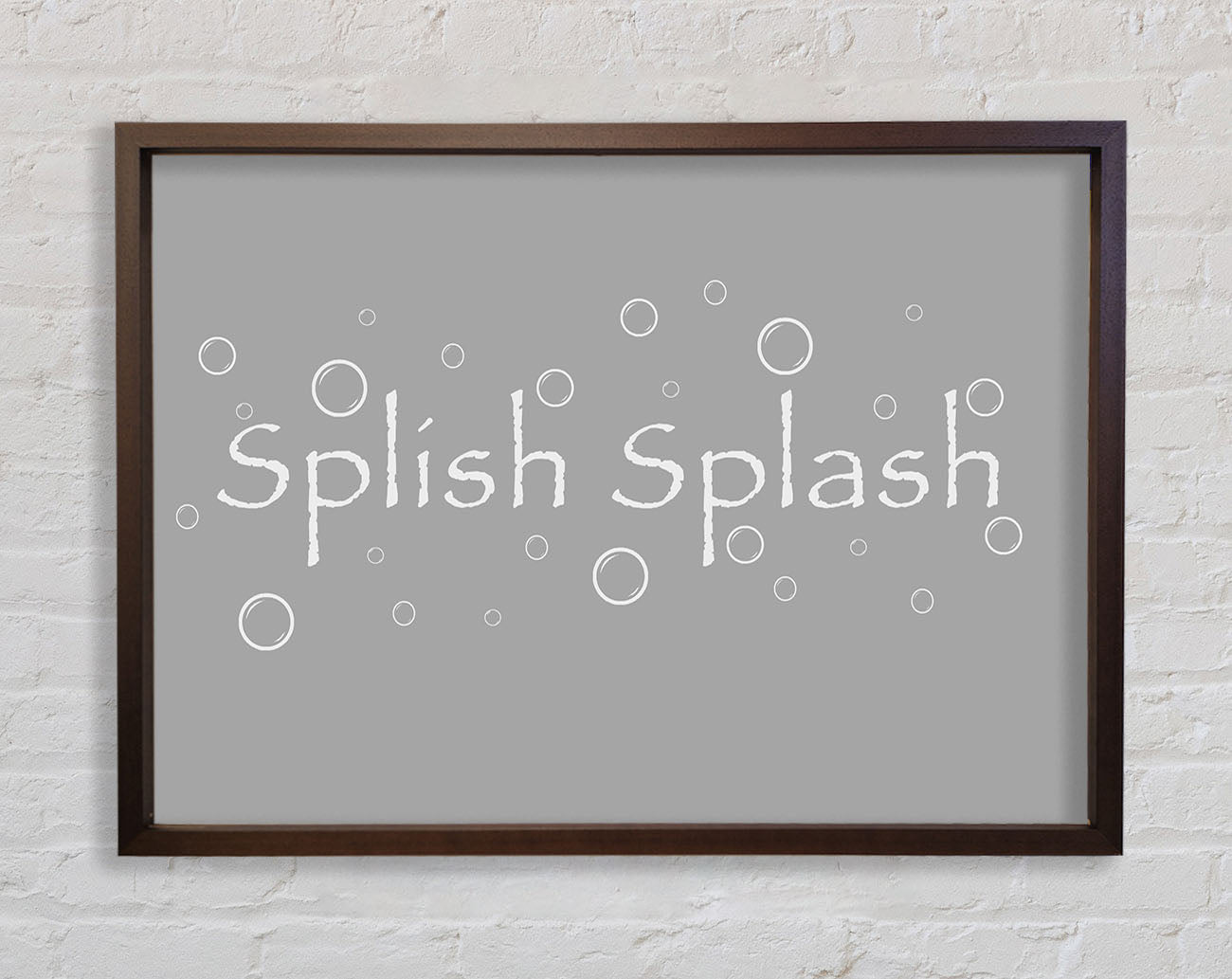 Bathroom Quote Splish Splash Bathroom Grey White Framed Wall Art