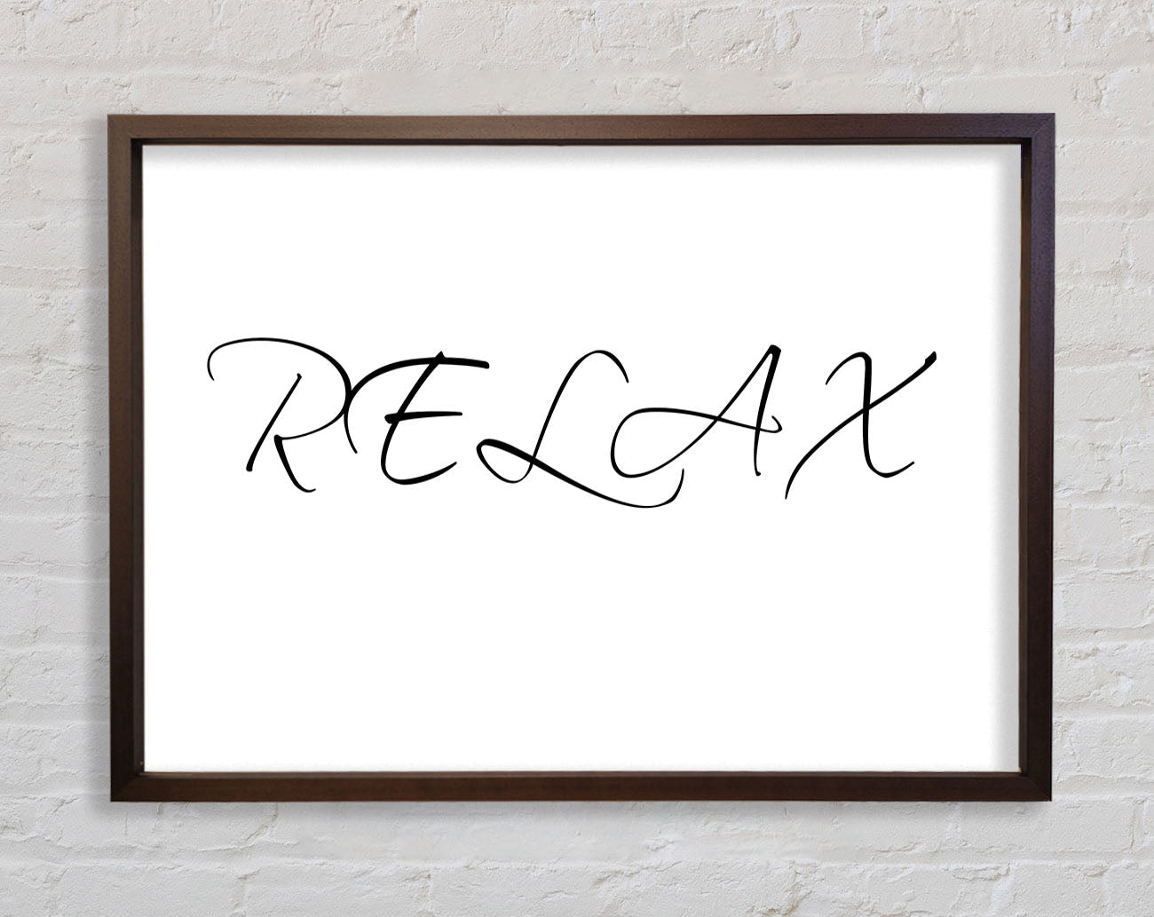 Bathroom Quote Relax White Framed Wall Art