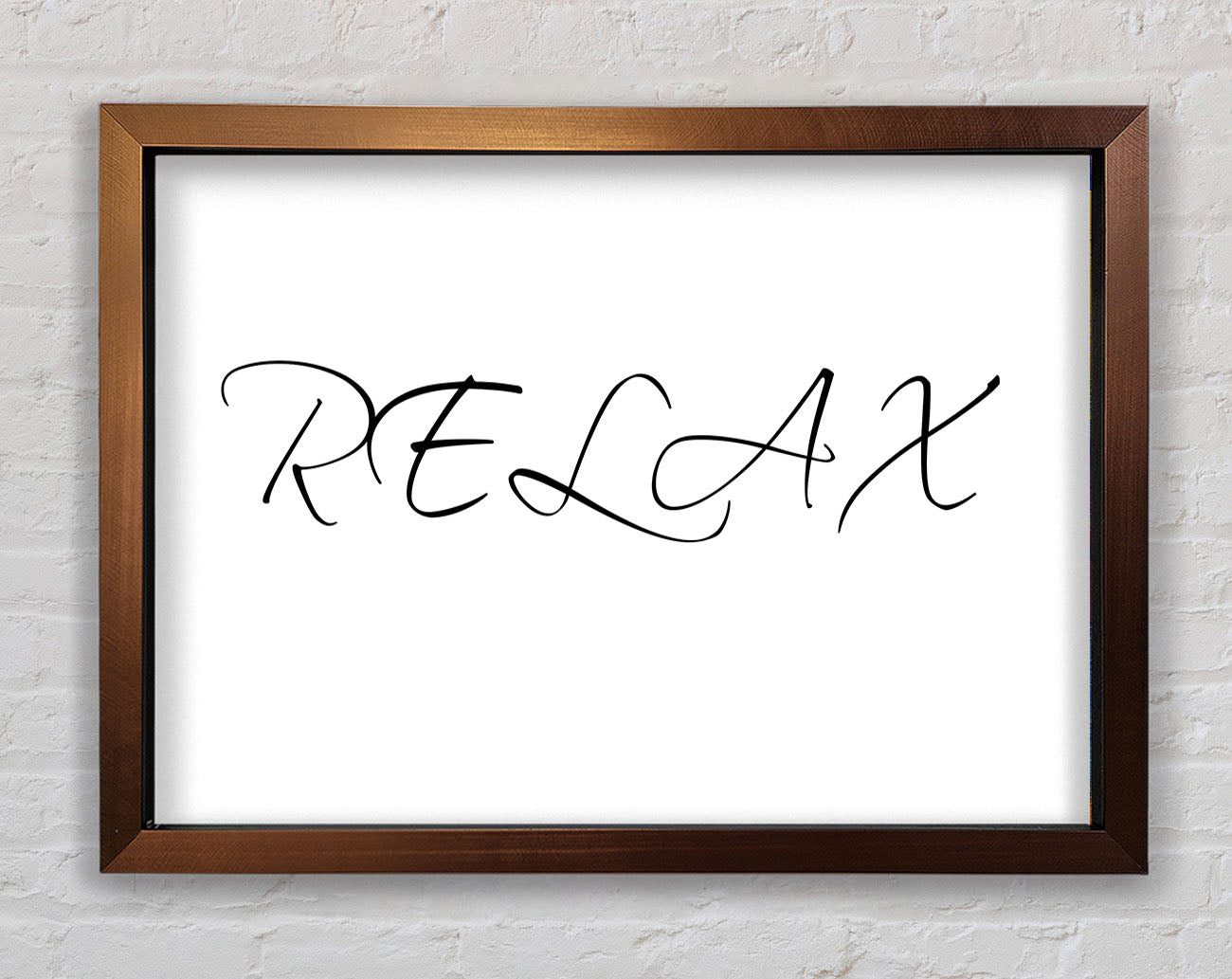Bathroom Quote Relax White Framed Wall Art