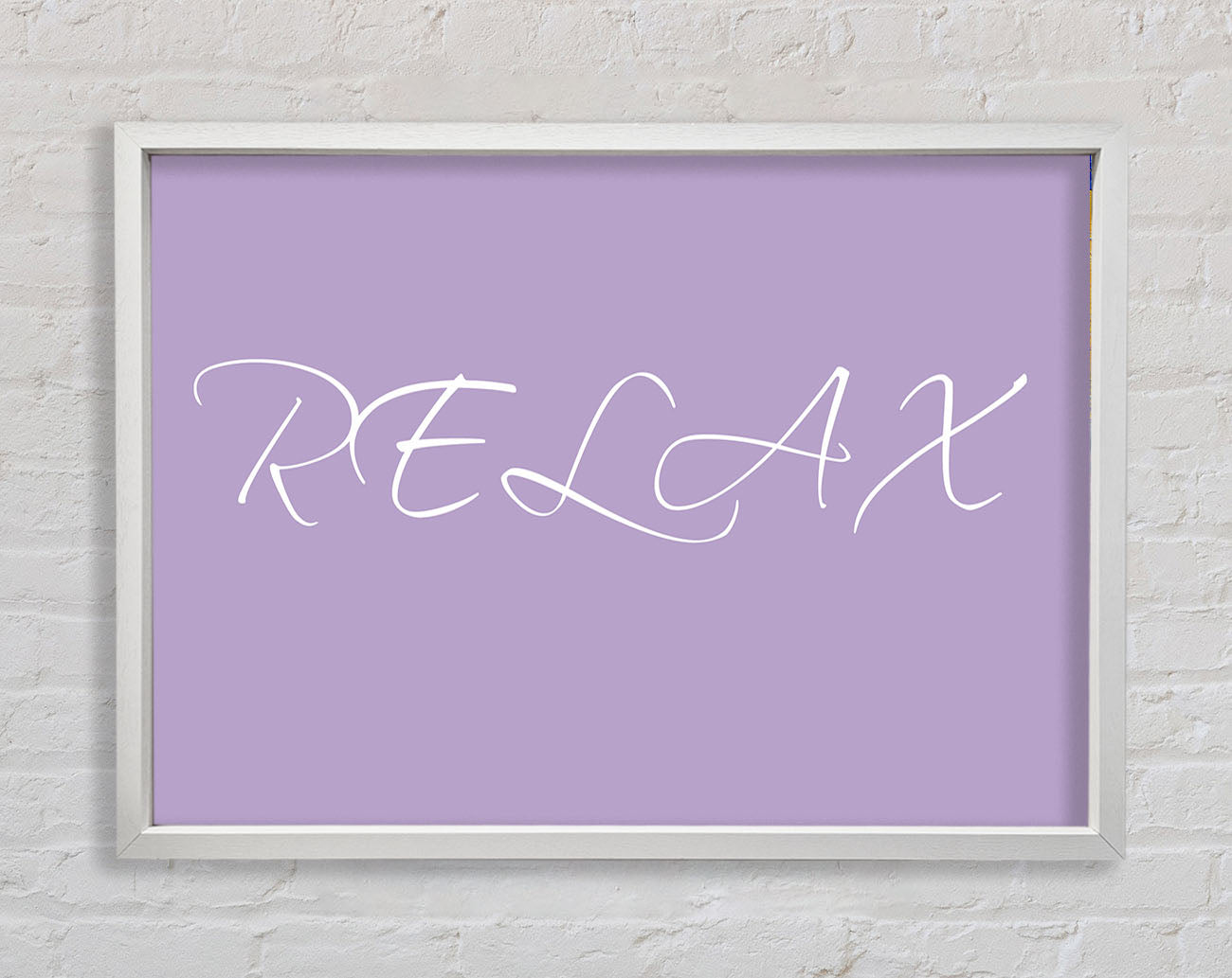 Bathroom Quote Relax Lilac Framed Wall Art
